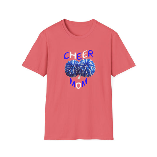 Cheer Mom Unisex Softstyle T-Shirt, Gift for Sports Moms, Cheerleading Apparel, Casual Wear, Supporter T-Shirt