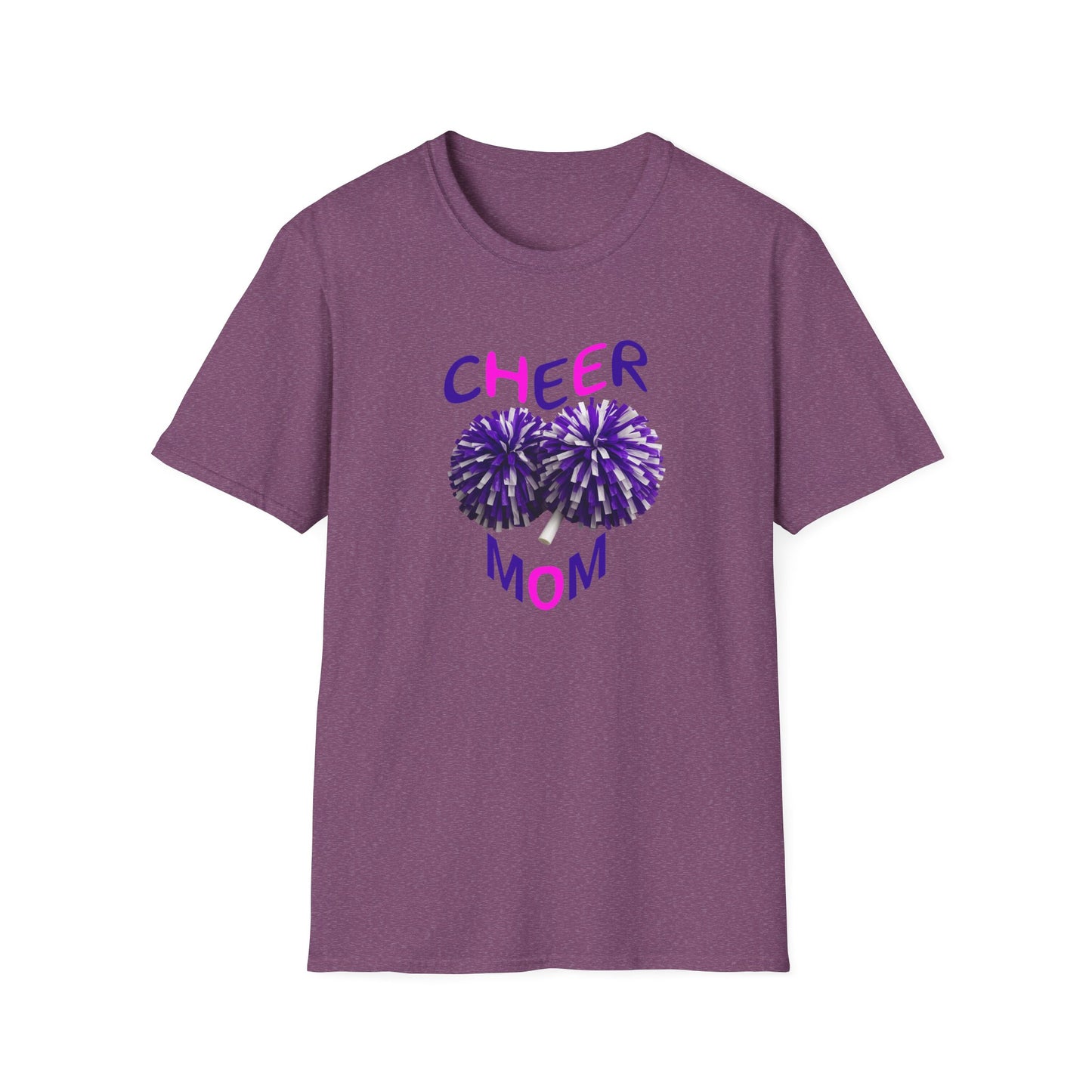 Cheer Mom Unisex Softstyle T-Shirt | Cheerleading Gift, Sportswear, Team Spirit Shirt, Mom Apparel, Fan Merchandise