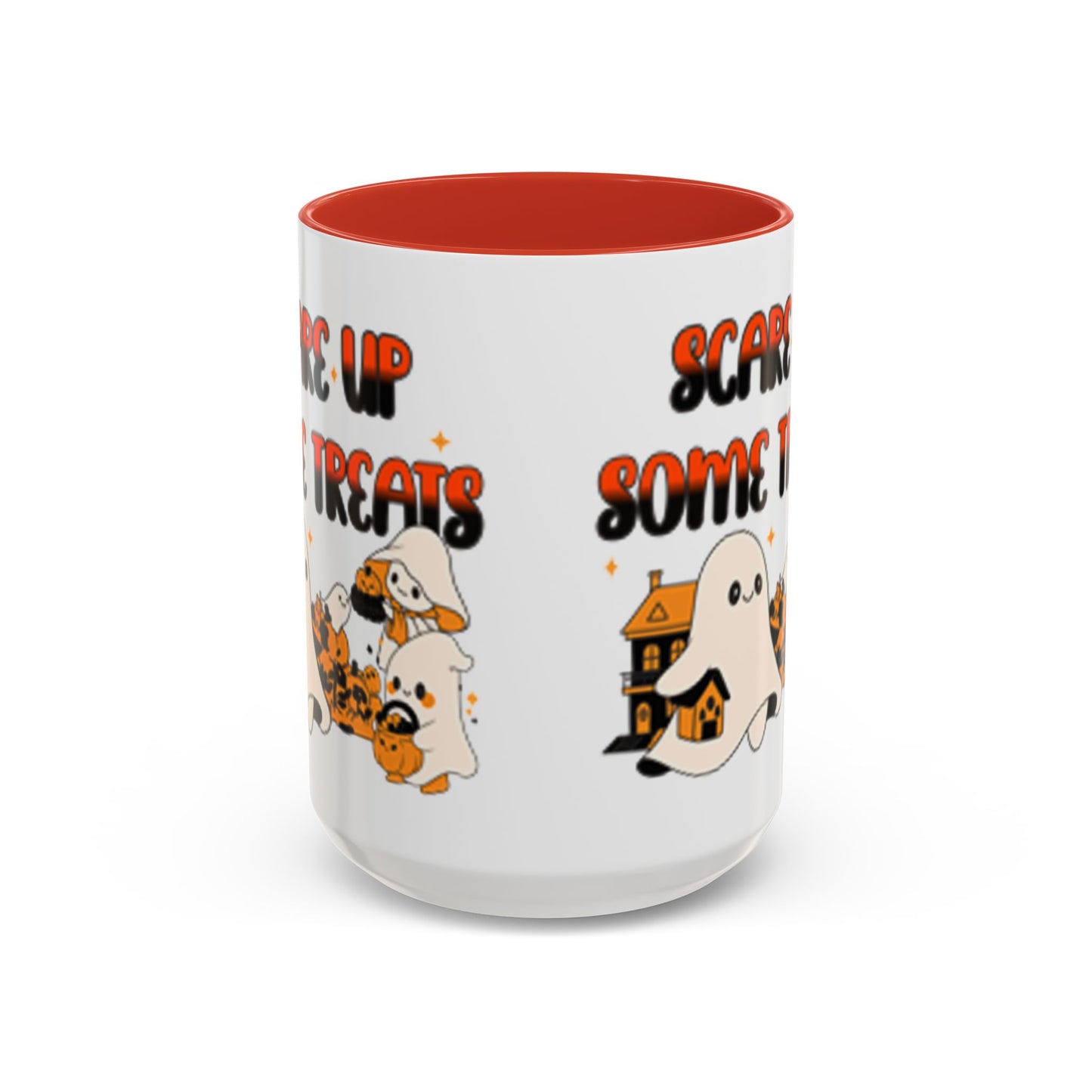 Halloween Ghost Treats Mug, Scare Up Some Treats Coffee Cup, Spooky Gift for Haunted House Lovers, Fall Decor, Fun Halloween Kitchenware