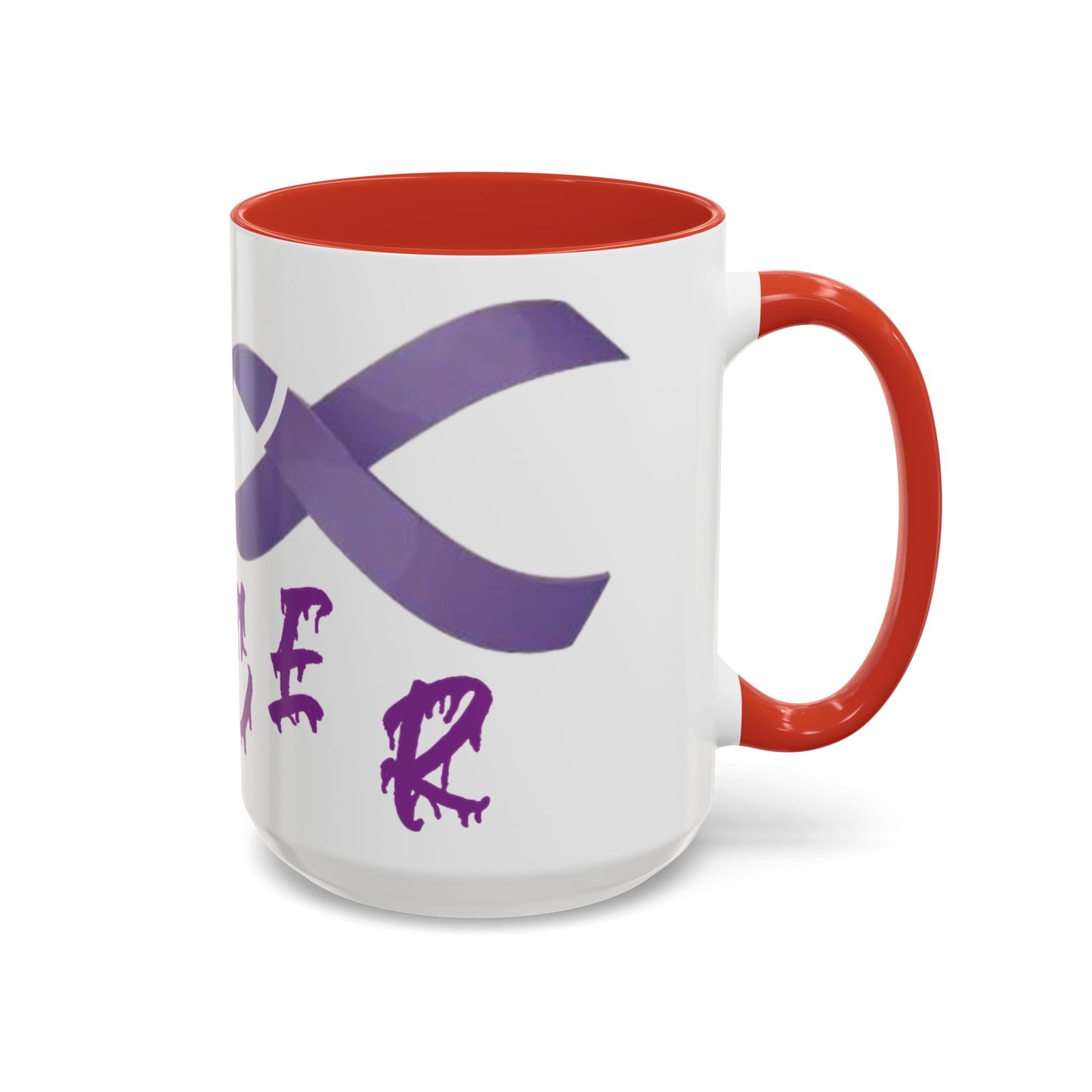 Purple Ribbon Coffee Mug - Cancer Awareness, Inspirational Gift, Sip & Support, Encouragement, Fight Back Tea Cup