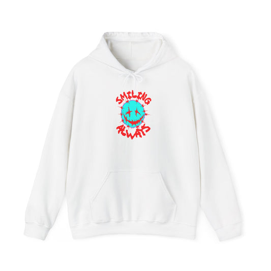 Smiling Always Hooded Sweatshirt - Unisex Soft Blend, Cozy Casual Wear, Perfect Gift for Friends, Everyday Comfort, Trendy Streetwear