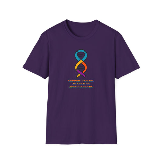 Support for All Disabilities T-Shirt - Unisex Softstyle Tee