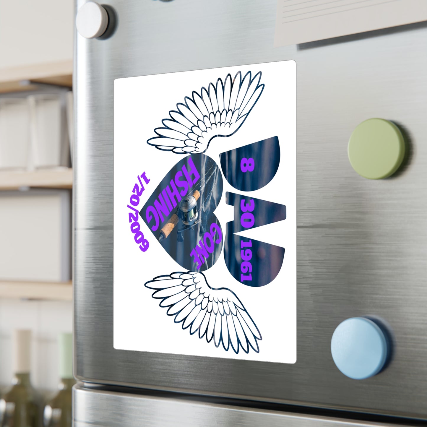 Fishing Kiss-Cut Vinyl Decals | Unique Car Stickers, Wall Art