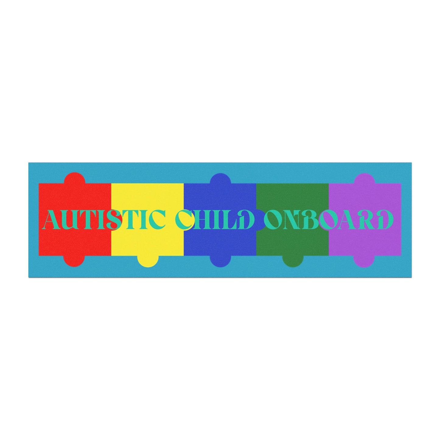Autism Awareness Car Magnet - Colorful Puzzle Design, Family Vehicle Sign, Child Safety Reminder, Support Autism, Awareness Gifts