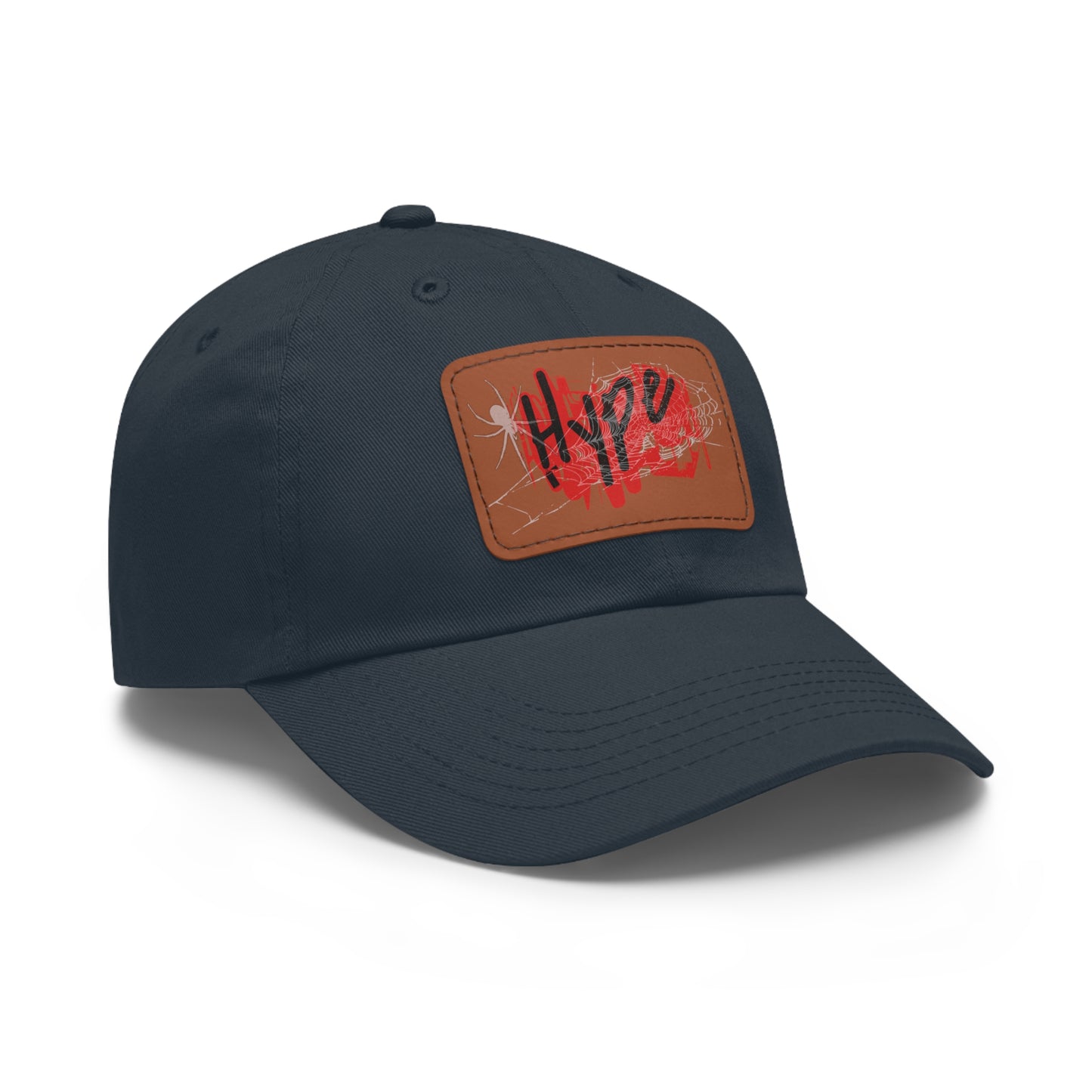 Hype Dad Hat with Leather Patch, Trendy Cap, Casual Wear, Gift for Him, Street Style Accessory, Summer Fashion