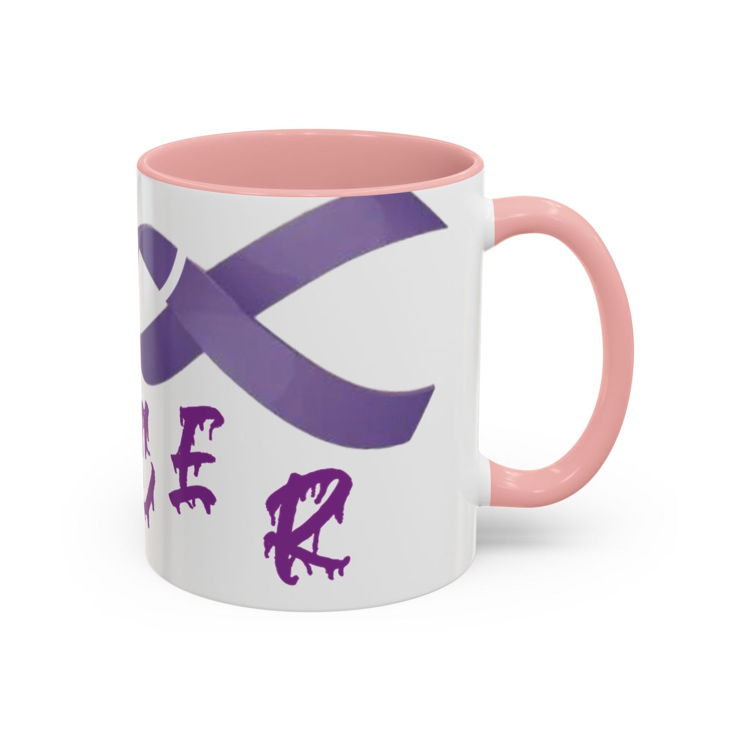 Purple Ribbon Coffee Mug - Cancer Awareness, Inspirational Gift, Sip & Support, Encouragement, Fight Back Tea Cup