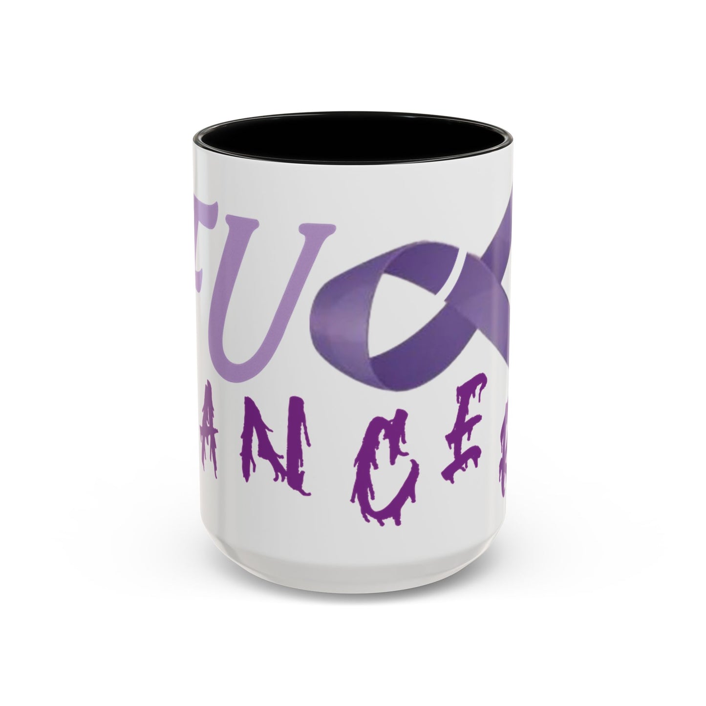 Purple Ribbon Coffee Mug - Cancer Awareness, Inspirational Gift, Sip & Support, Encouragement, Fight Back Tea Cup