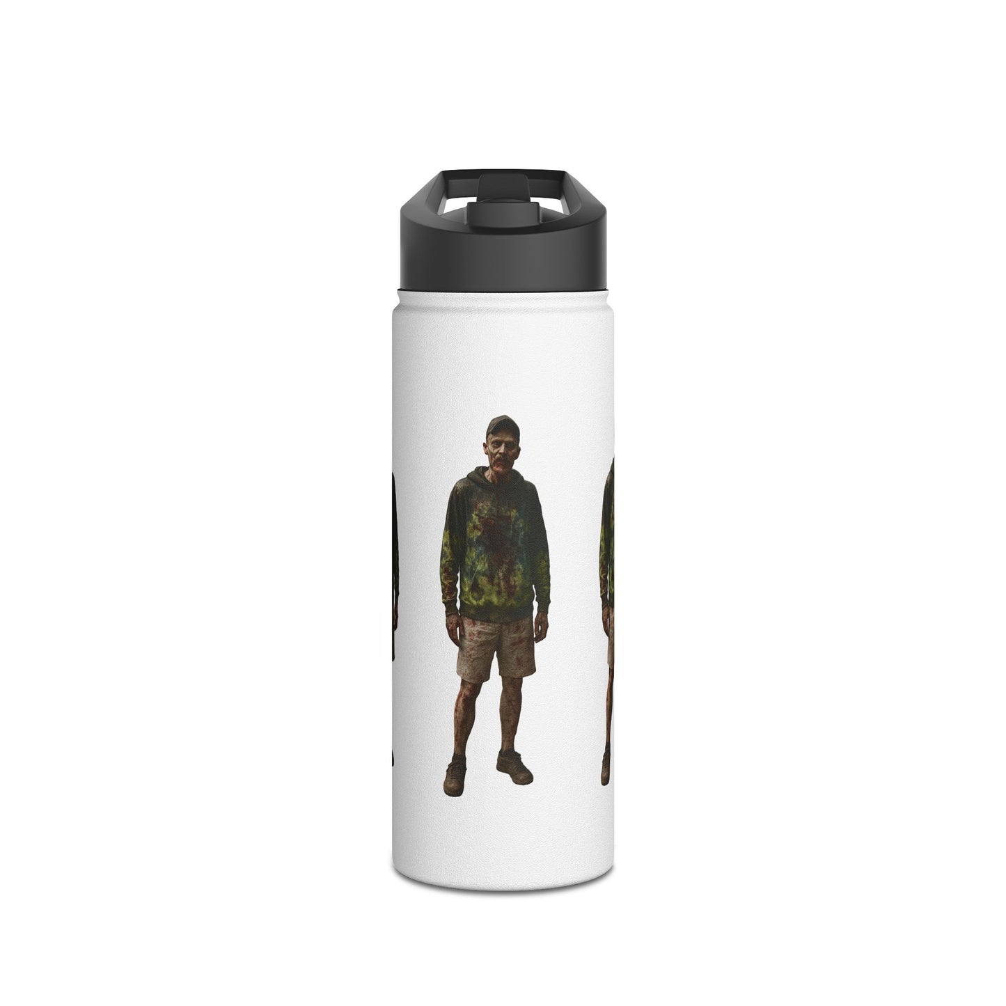 Zombie Tumbler, Stainless Steel Water Bottle with Standard Lid, Double-Walled Insulated Mug for Horror Fans, Alternative Thermos Cup,