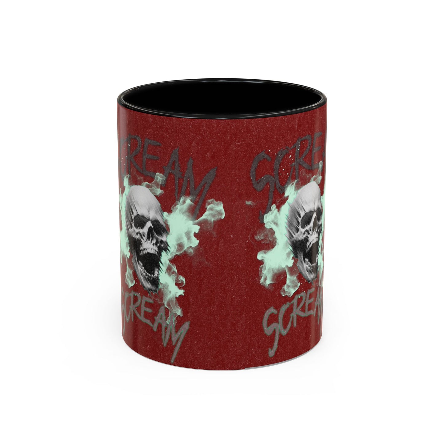 Gothic Skull Accent Coffee Mug - Unique Drinkware for Halloween, Gift for Coffee Lovers, Skull Decor, Perfect for Horror Fans, 11oz & 15oz