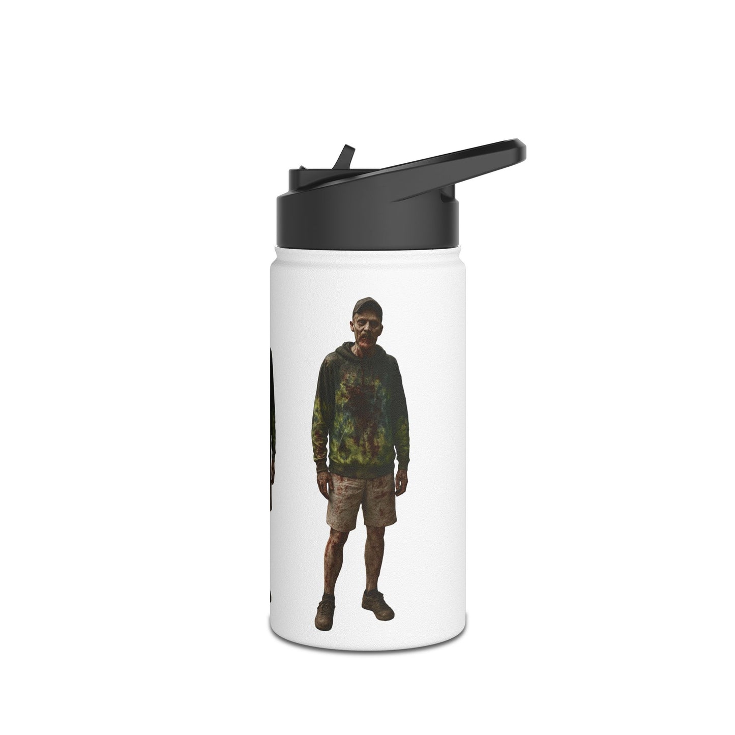 Zombie Tumbler, Stainless Steel Water Bottle with Standard Lid, Double-Walled Insulated Mug for Horror Fans, Alternative Thermos Cup,