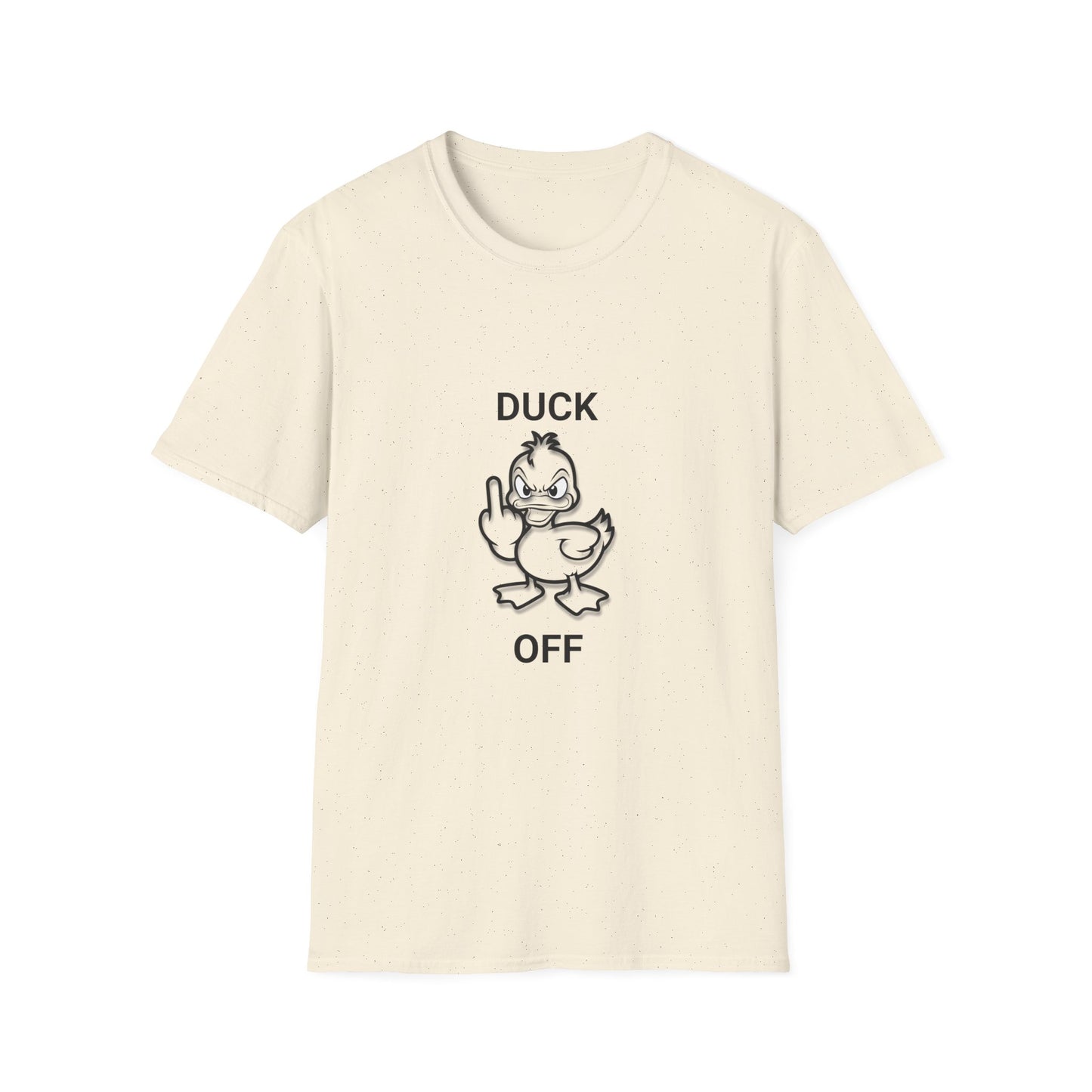 Funny Duck Off Unisex Softstyle T-Shirt, Casual Humor Shirt, Gift for Friends, Quirky Apparel, Birthday or Just Because