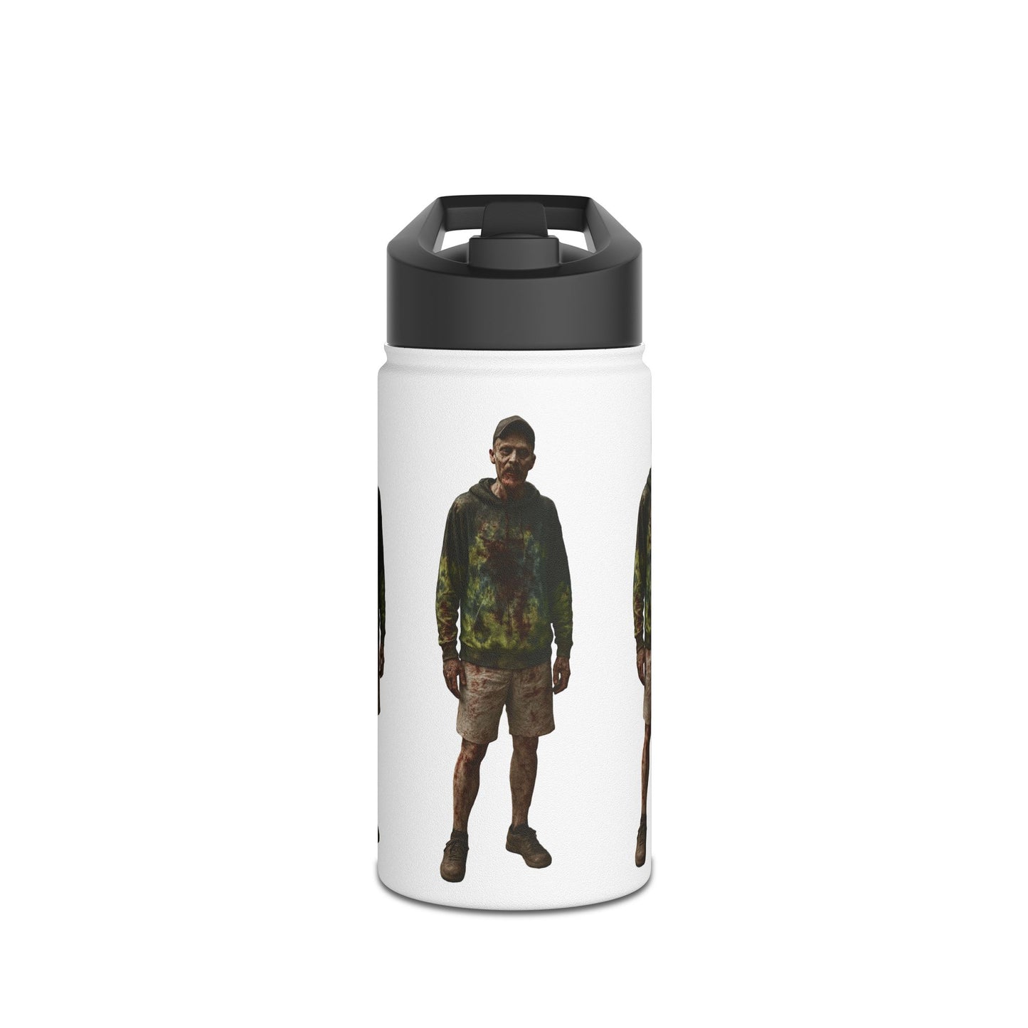 Zombie Tumbler, Stainless Steel Water Bottle with Standard Lid, Double-Walled Insulated Mug for Horror Fans, Alternative Thermos Cup,