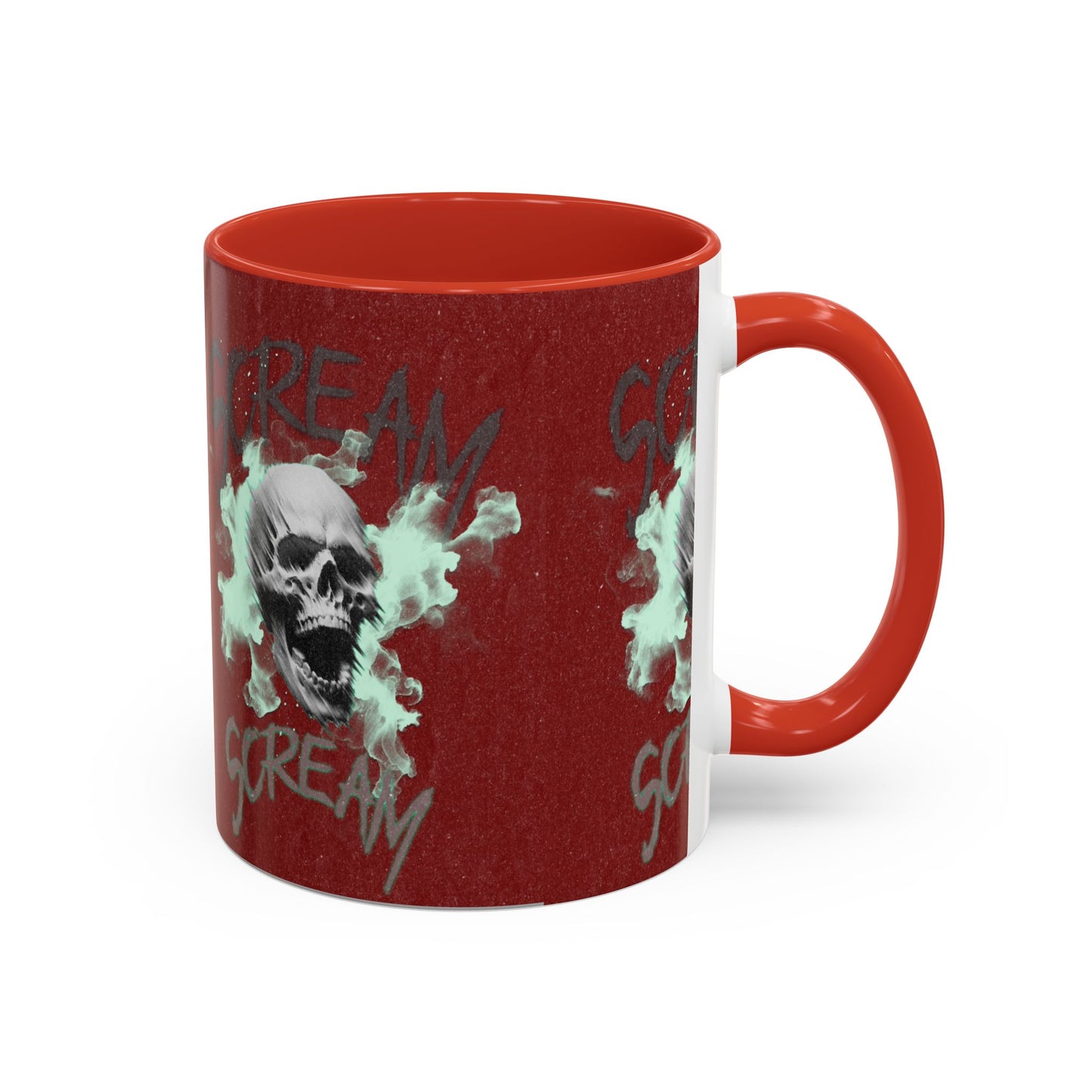 Gothic Skull Accent Coffee Mug - Unique Drinkware for Halloween, Gift for Coffee Lovers, Skull Decor, Perfect for Horror Fans, 11oz & 15oz