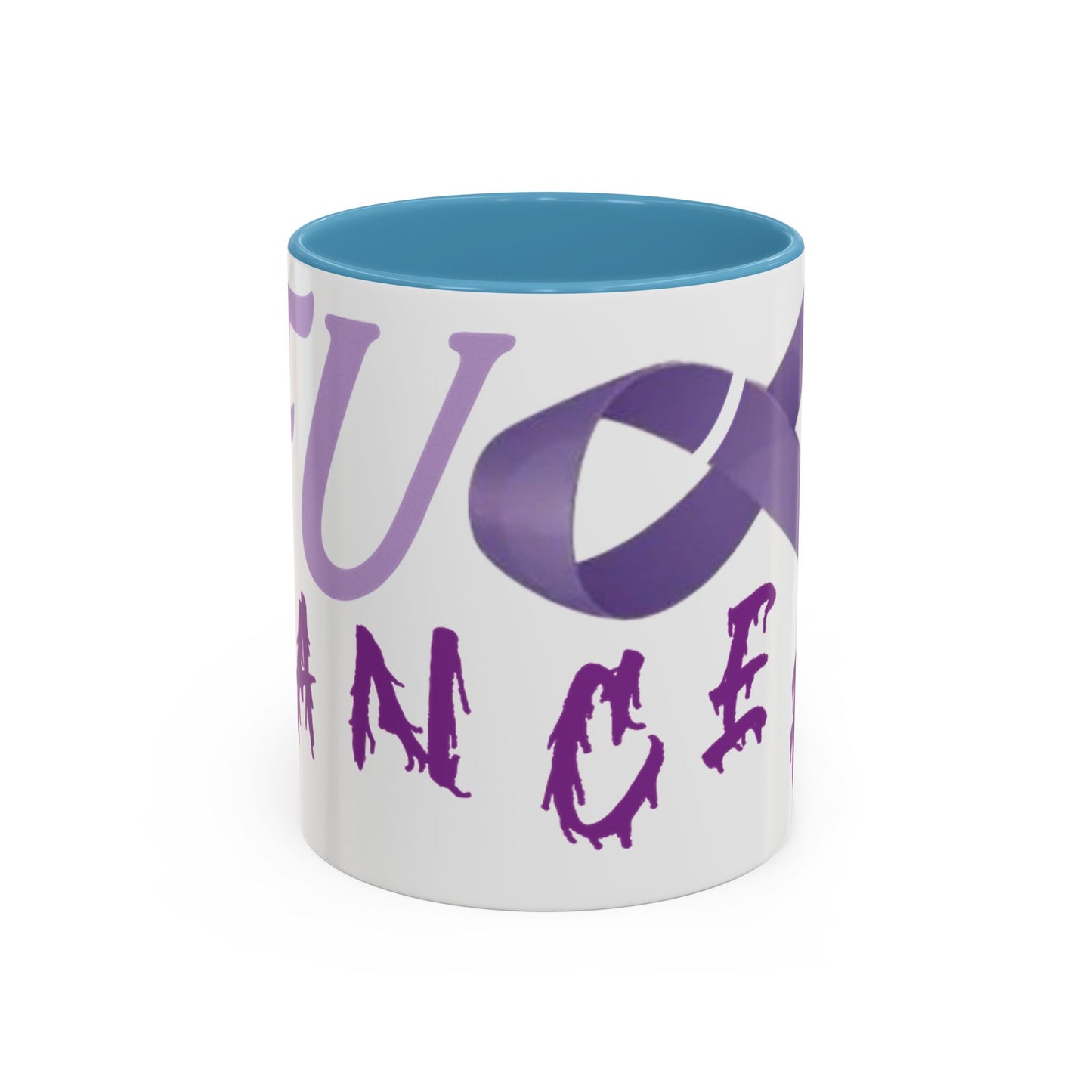 Purple Ribbon Coffee Mug - Cancer Awareness, Inspirational Gift, Sip & Support, Encouragement, Fight Back Tea Cup