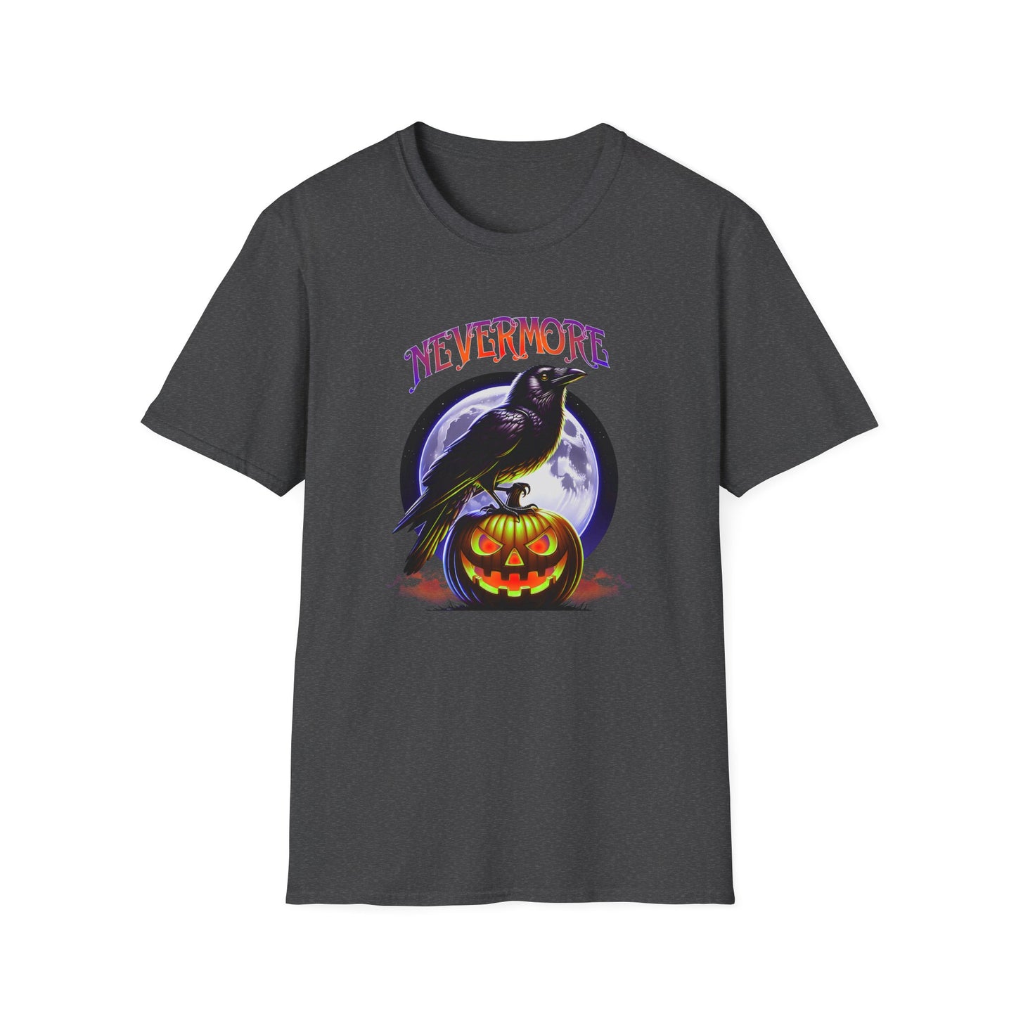 Halloween Nevermore T-Shirt, Spooky Apparel, Unisex Graphic Tee, Gift for Halloween Lovers, Vintage Raven Design