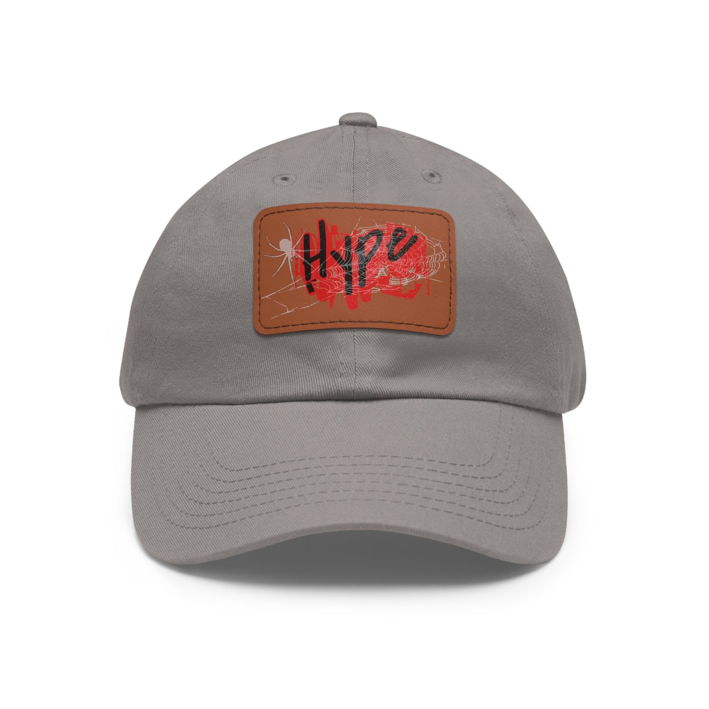 Hype Dad Hat with Leather Patch, Trendy Cap, Casual Wear, Gift for Him, Street Style Accessory, Summer Fashion