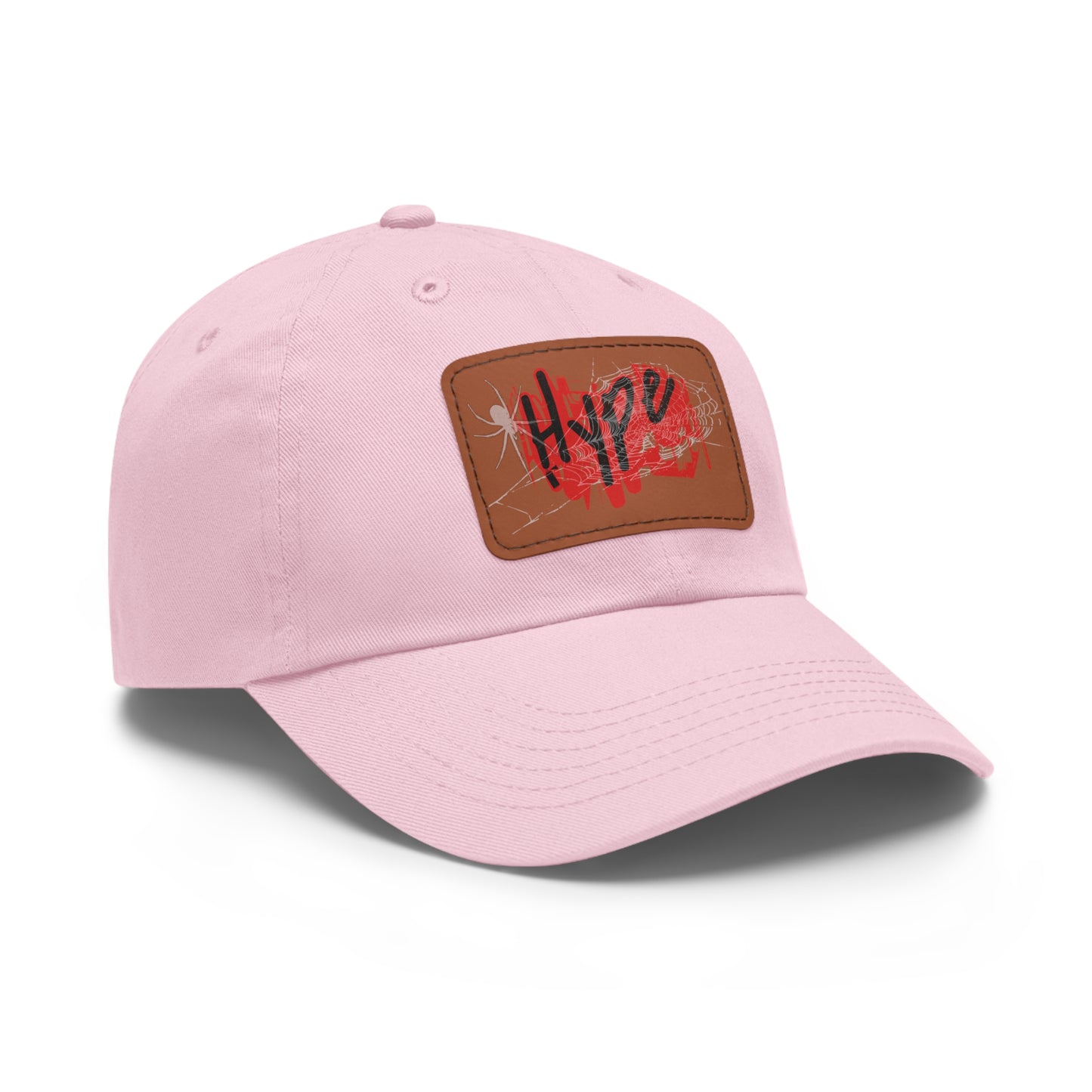 Hype Dad Hat with Leather Patch, Trendy Cap, Casual Wear, Gift for Him, Street Style Accessory, Summer Fashion