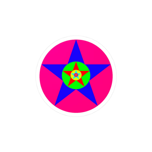 Vibrant Star Kiss-Cut Vinyl Decals | Colorful Stickers for Decorating Laptops, Water Bottles, Journals, Home Decor, Gifts