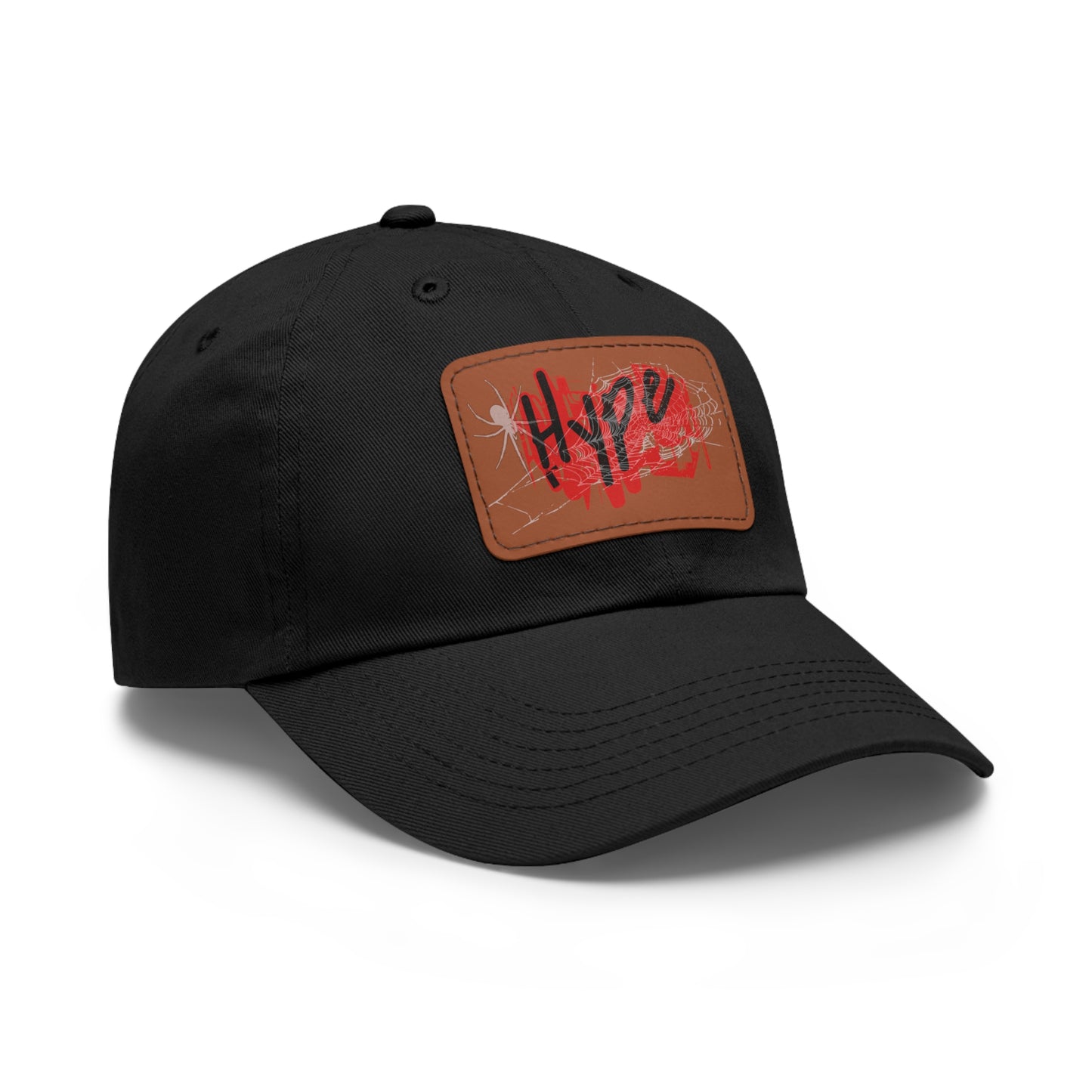 Hype Dad Hat with Leather Patch, Trendy Cap, Casual Wear, Gift for Him, Street Style Accessory, Summer Fashion