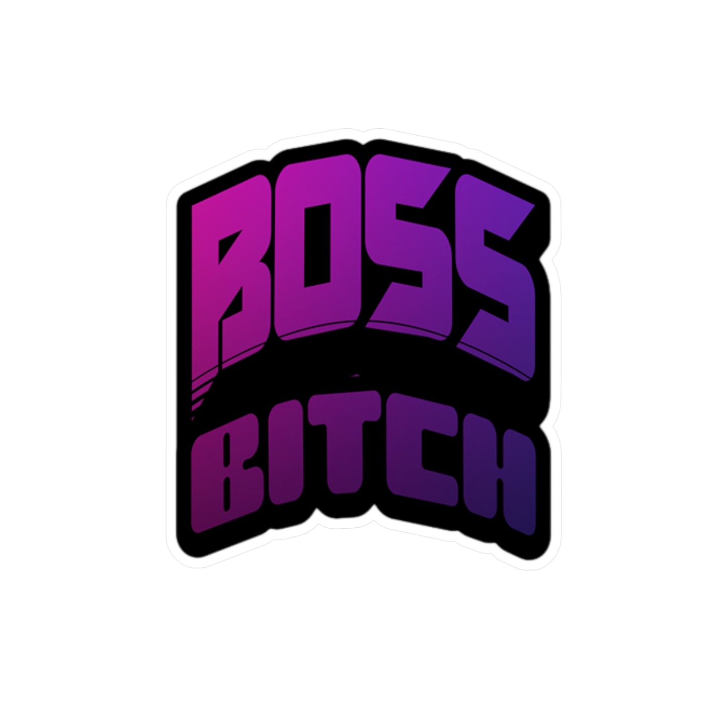 Bold Boss Bitch Kiss-Cut Vinyl Decal, Empowering Sticker for Laptops, Mugs, Notebooks, Car Decoration, Gift for Strong Women