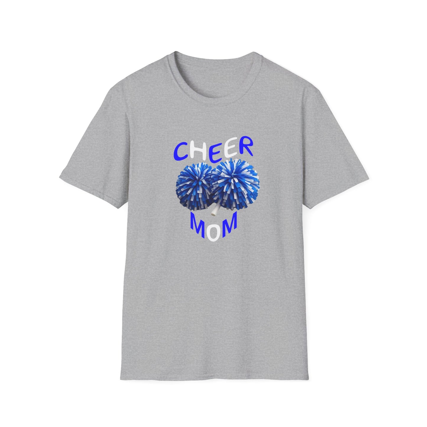 Cheer Mom Unisex Softstyle T-Shirt, Gift for Sports Moms, Cheerleading Apparel, Casual Wear, Supporter T-Shirt