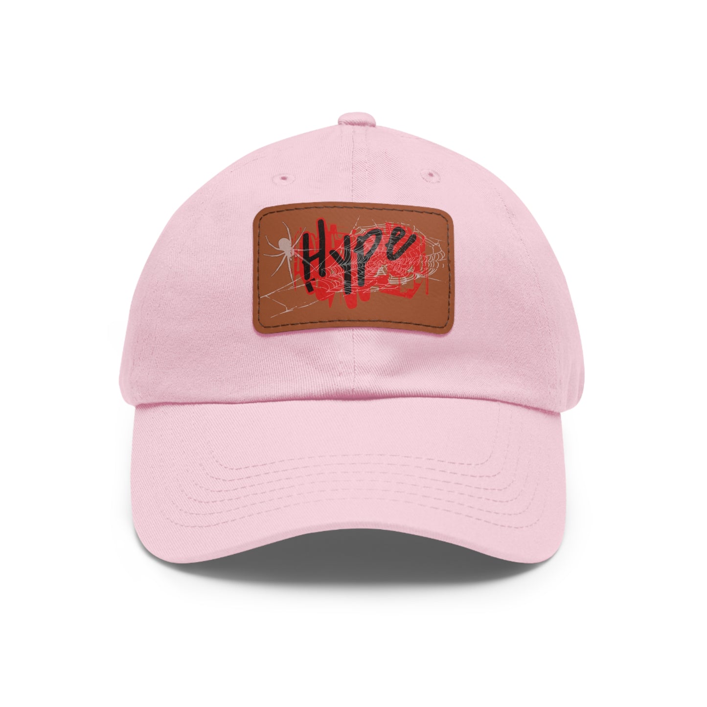 Hype Dad Hat with Leather Patch, Trendy Cap, Casual Wear, Gift for Him, Street Style Accessory, Summer Fashion