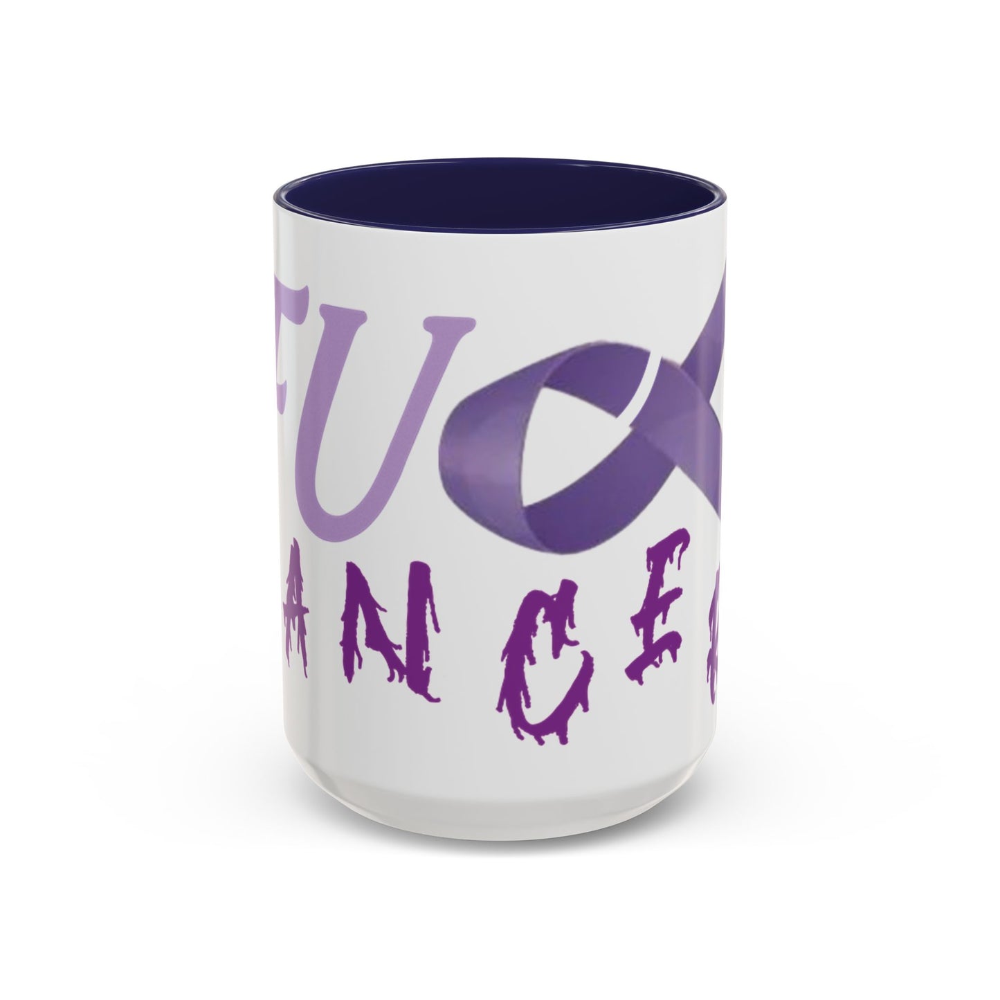 Purple Ribbon Coffee Mug - Cancer Awareness, Inspirational Gift, Sip & Support, Encouragement, Fight Back Tea Cup