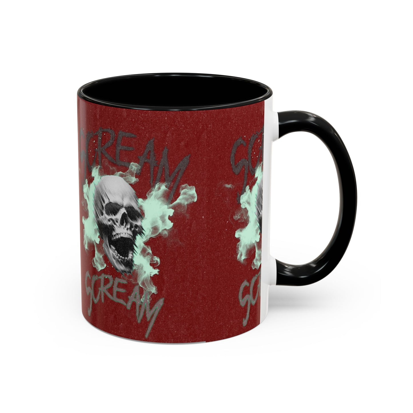 Gothic Skull Accent Coffee Mug - Unique Drinkware for Halloween, Gift for Coffee Lovers, Skull Decor, Perfect for Horror Fans, 11oz & 15oz