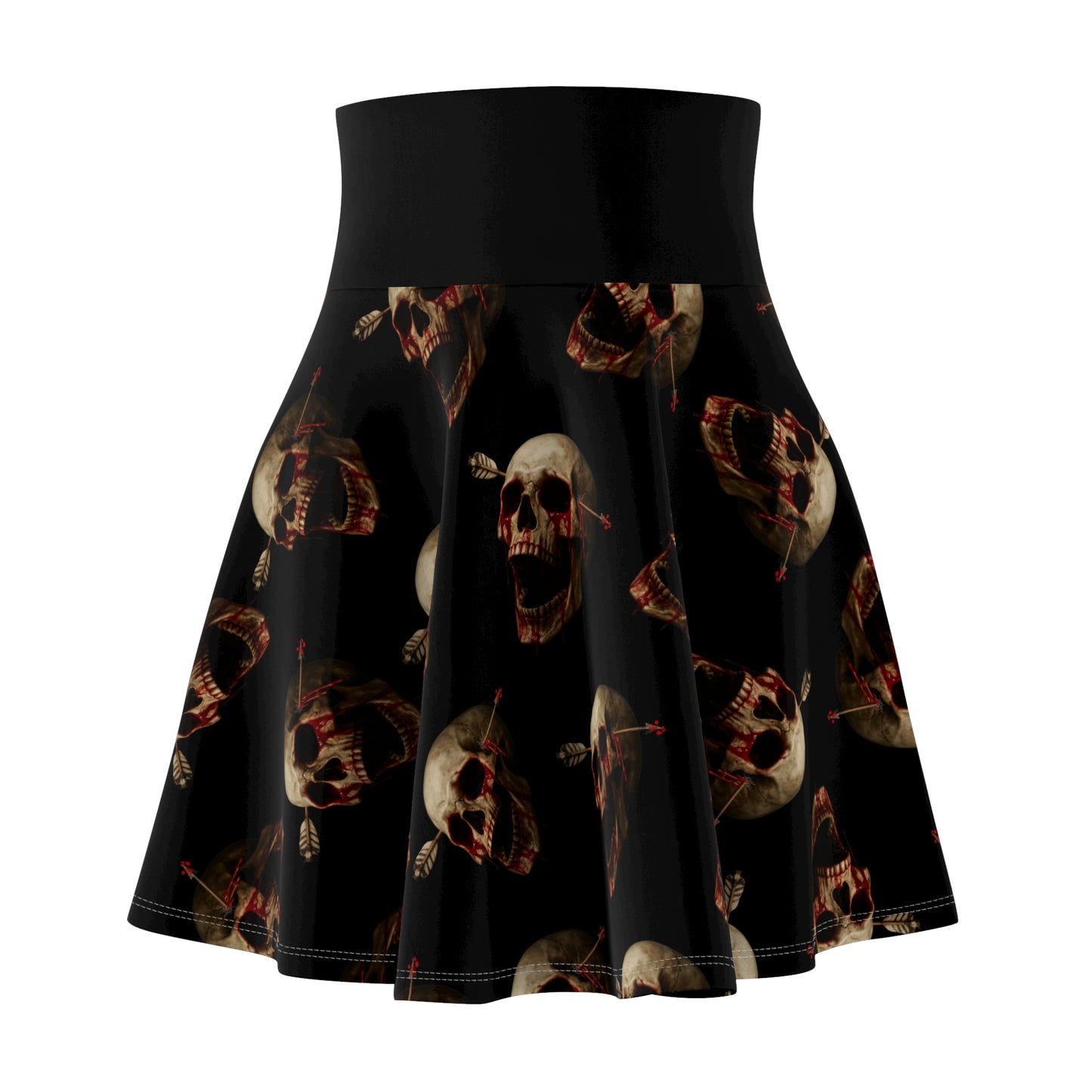 Gothic Skater Skirt, Edgy Fashion, Halloween Outfit, Alternative Style, Punk Skirt, Festival Wear