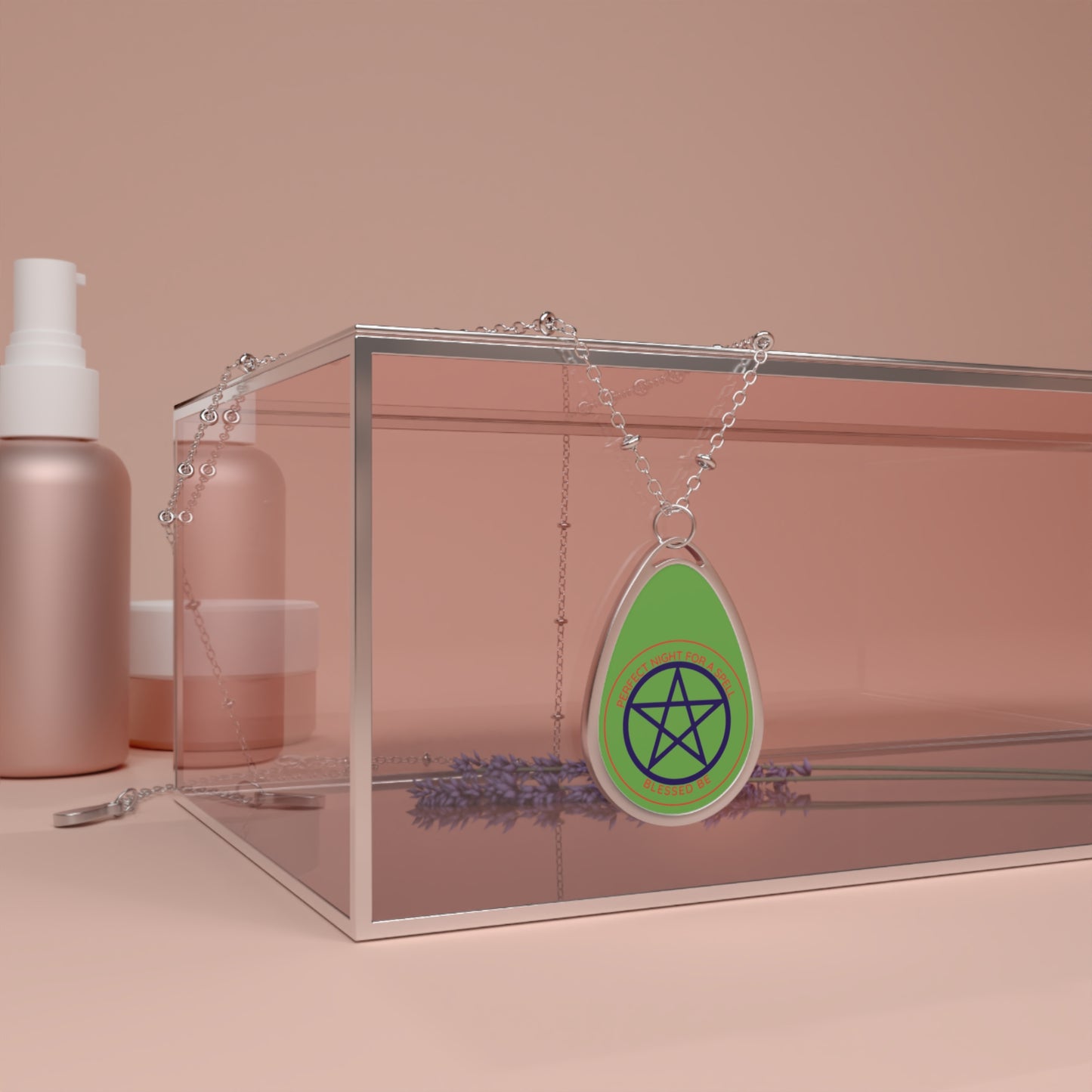 Pentacle Oval Necklace, Bohemian Jewelry, Pagan Gift, Spiritual Pendant, Occult Accessory, Wiccan Charm