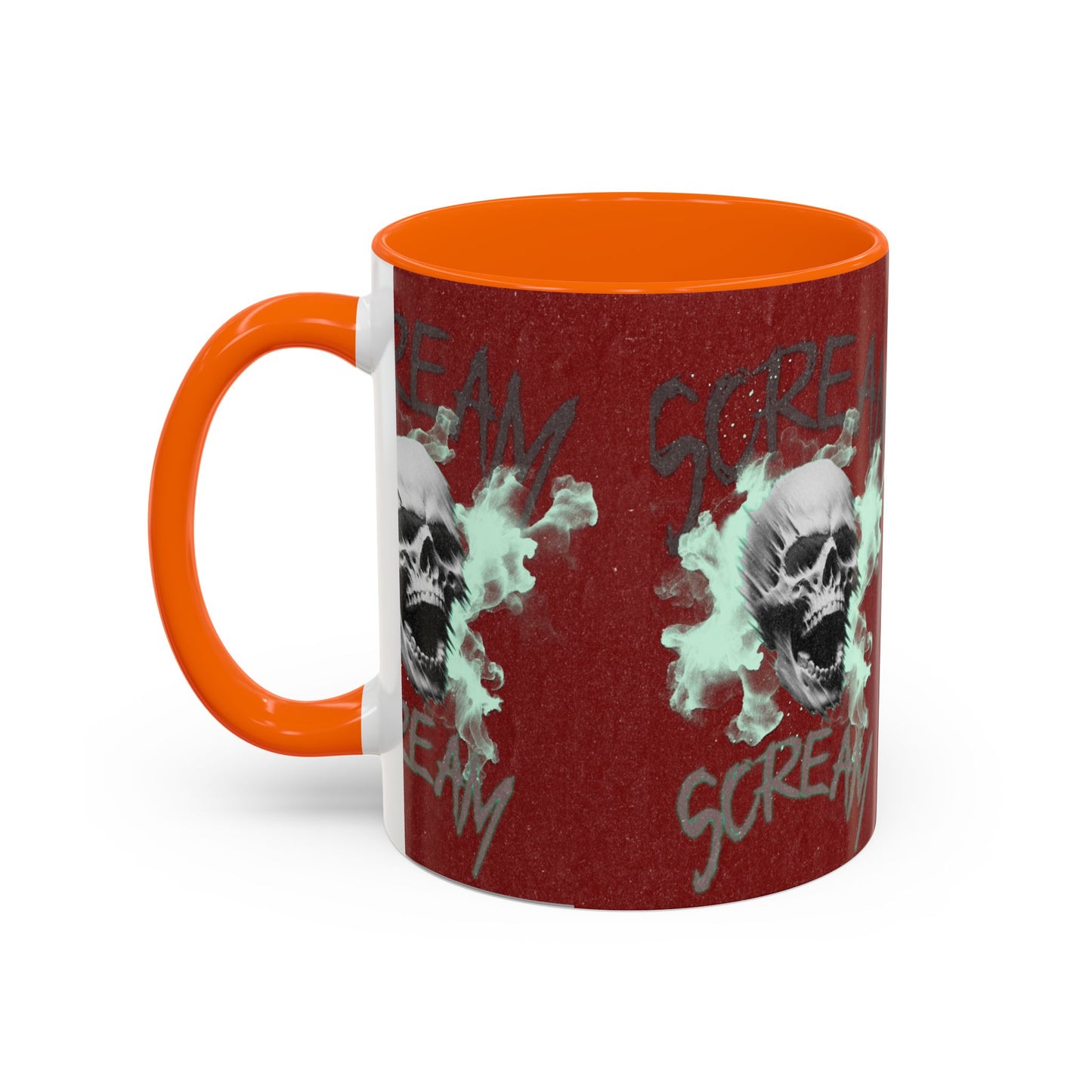 Gothic Skull Accent Coffee Mug - Unique Drinkware for Halloween, Gift for Coffee Lovers, Skull Decor, Perfect for Horror Fans, 11oz & 15oz