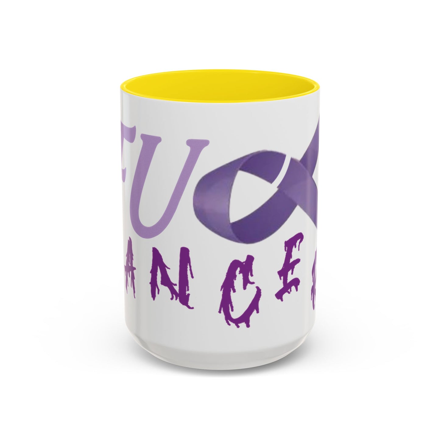 Purple Ribbon Coffee Mug - Cancer Awareness, Inspirational Gift, Sip & Support, Encouragement, Fight Back Tea Cup