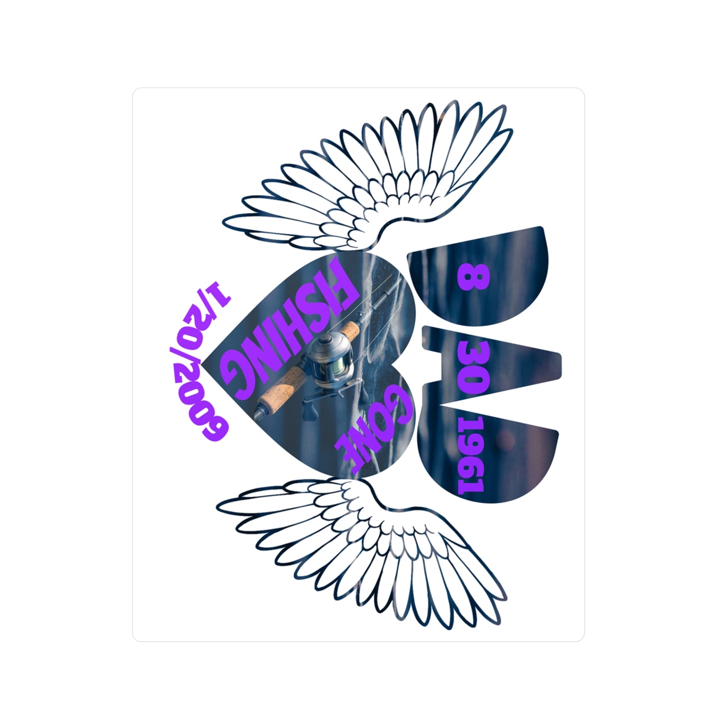 Fishing Kiss-Cut Vinyl Decals | Unique Car Stickers, Wall Art