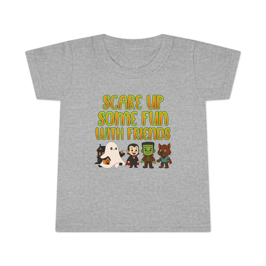 Toddler Halloween T-shirt, Fun Ghost & Monster Design, Kids Costume Shirt, Perfect for Halloween Parties, Spooky Playdates