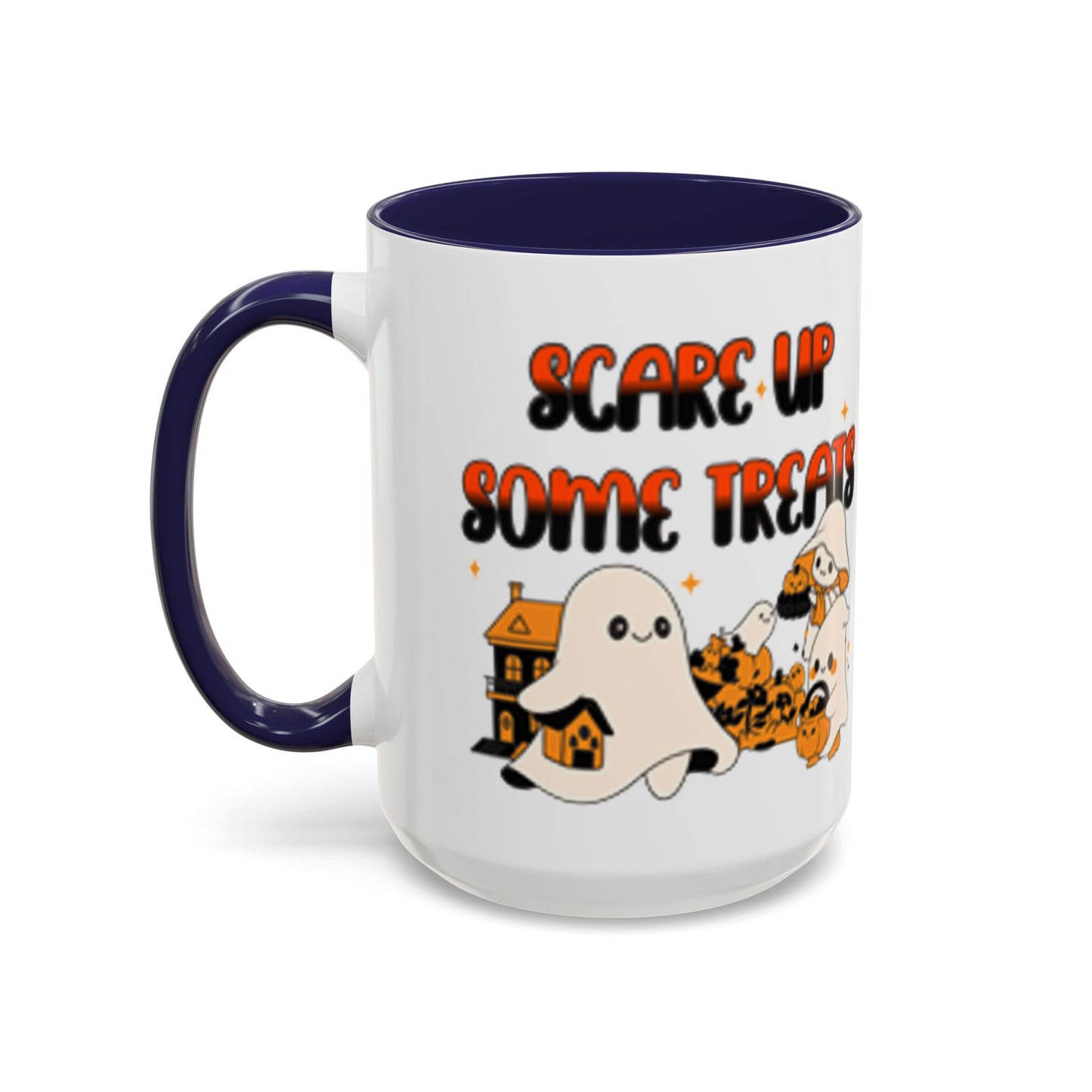 Halloween Ghost Treats Mug, Scare Up Some Treats Coffee Cup, Spooky Gift for Haunted House Lovers, Fall Decor, Fun Halloween Kitchenware