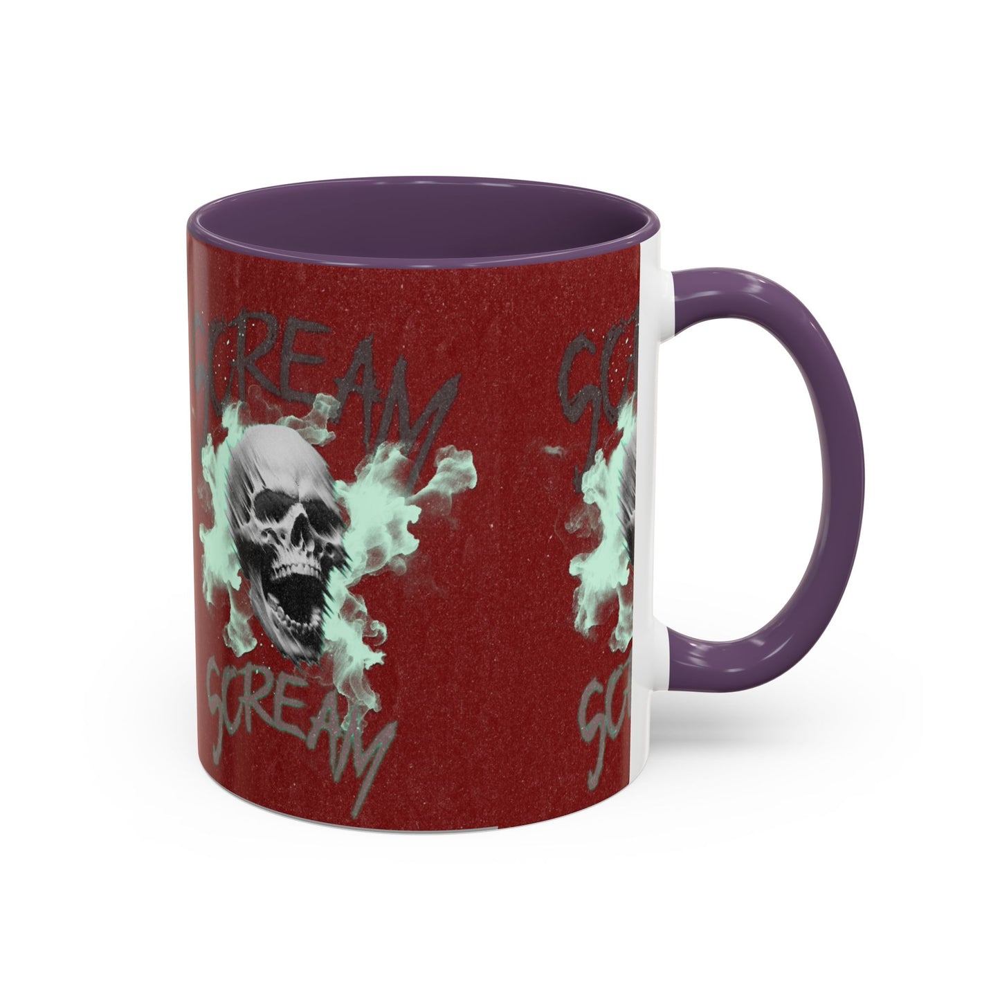 Gothic Skull Accent Coffee Mug - Unique Drinkware for Halloween, Gift for Coffee Lovers, Skull Decor, Perfect for Horror Fans, 11oz & 15oz
