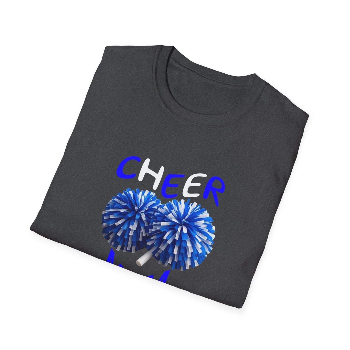 Cheer Mom Unisex Softstyle T-Shirt, Gift for Sports Moms, Cheerleading Apparel, Casual Wear, Supporter T-Shirt