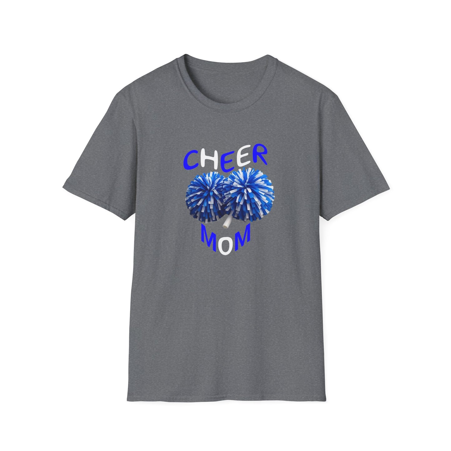 Cheer Mom Unisex Softstyle T-Shirt, Gift for Sports Moms, Cheerleading Apparel, Casual Wear, Supporter T-Shirt
