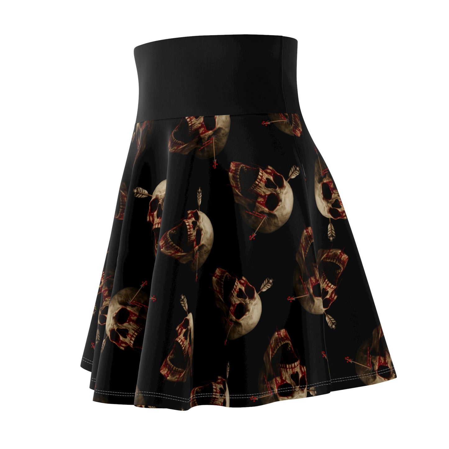 Gothic Skater Skirt, Edgy Fashion, Halloween Outfit, Alternative Style, Punk Skirt, Festival Wear