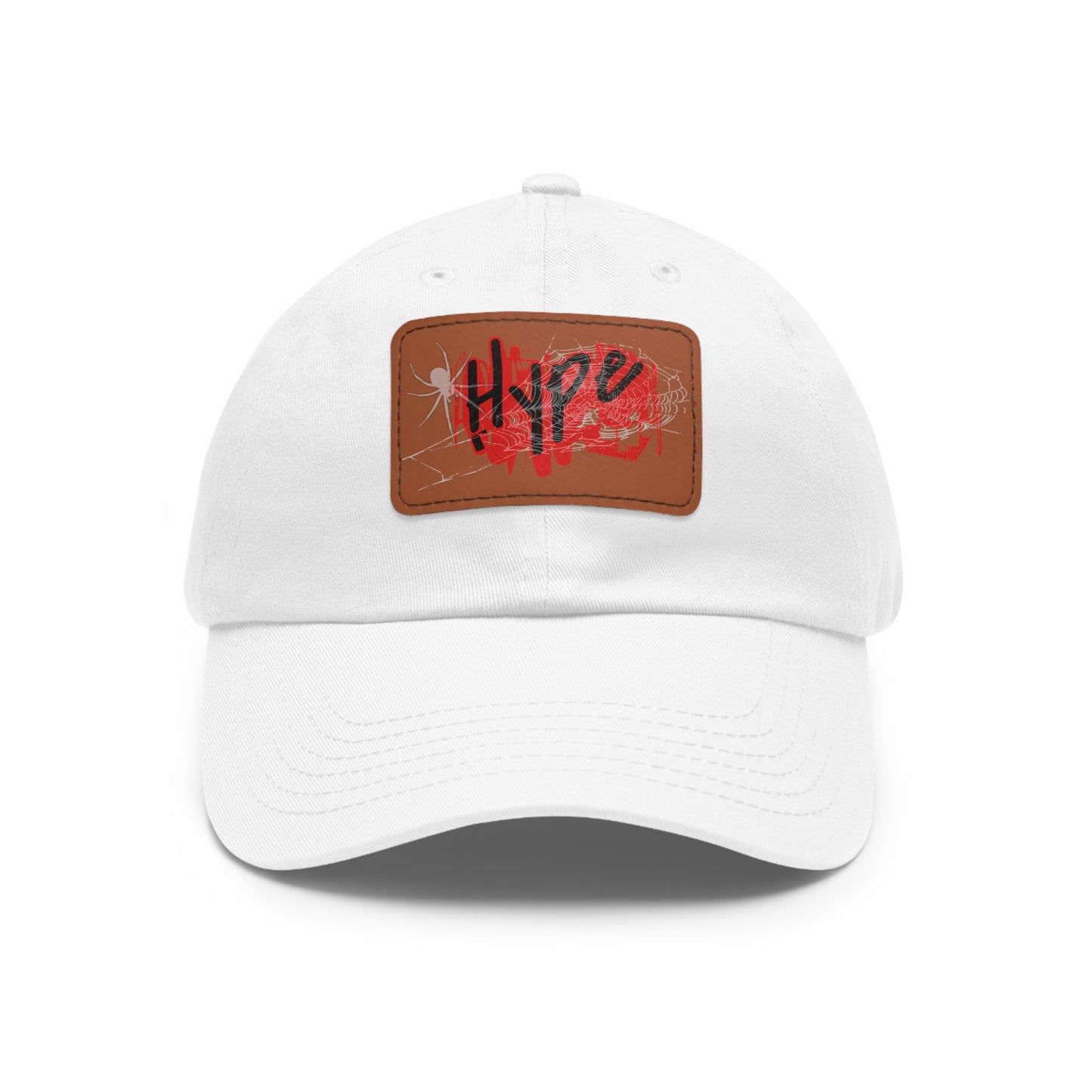 Hype Dad Hat with Leather Patch, Trendy Cap, Casual Wear, Gift for Him, Street Style Accessory, Summer Fashion