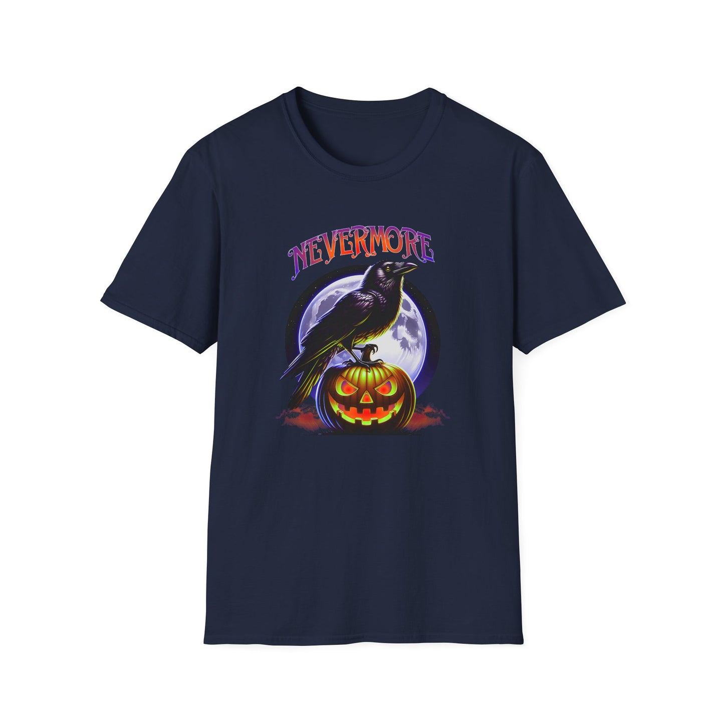Halloween Nevermore T-Shirt, Spooky Apparel, Unisex Graphic Tee, Gift for Halloween Lovers, Vintage Raven Design