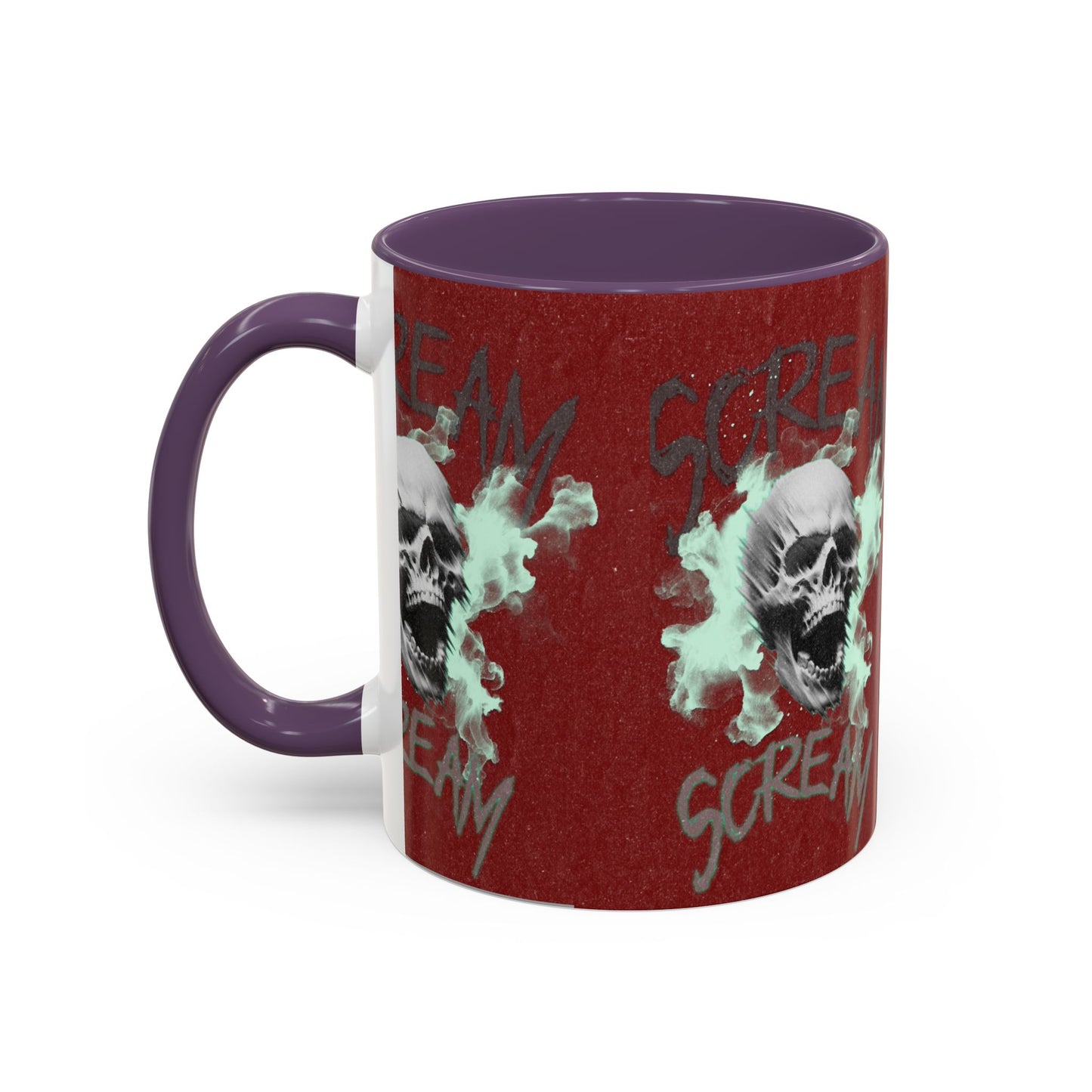 Gothic Skull Accent Coffee Mug - Unique Drinkware for Halloween, Gift for Coffee Lovers, Skull Decor, Perfect for Horror Fans, 11oz & 15oz