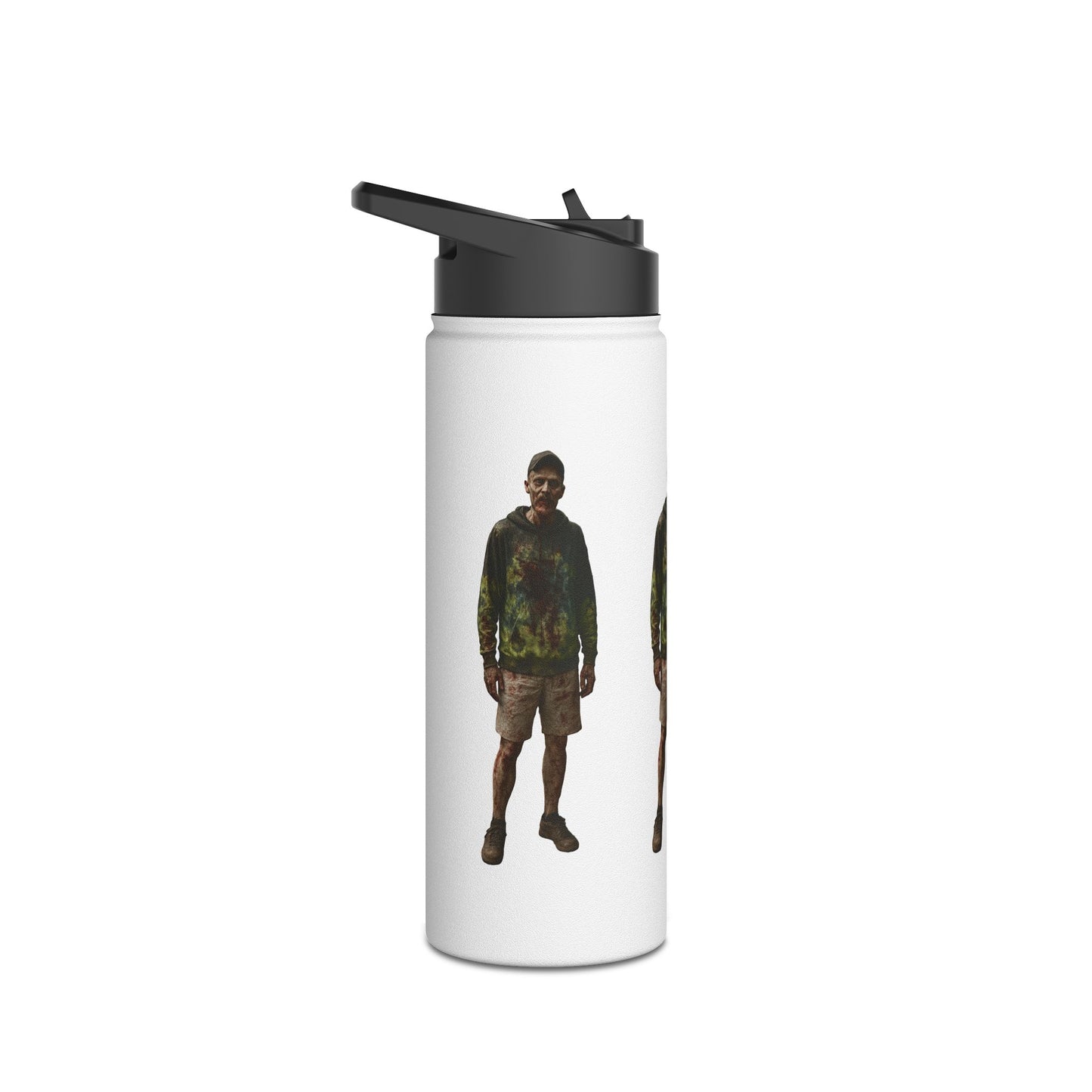 Zombie Tumbler, Stainless Steel Water Bottle with Standard Lid, Double-Walled Insulated Mug for Horror Fans, Alternative Thermos Cup,