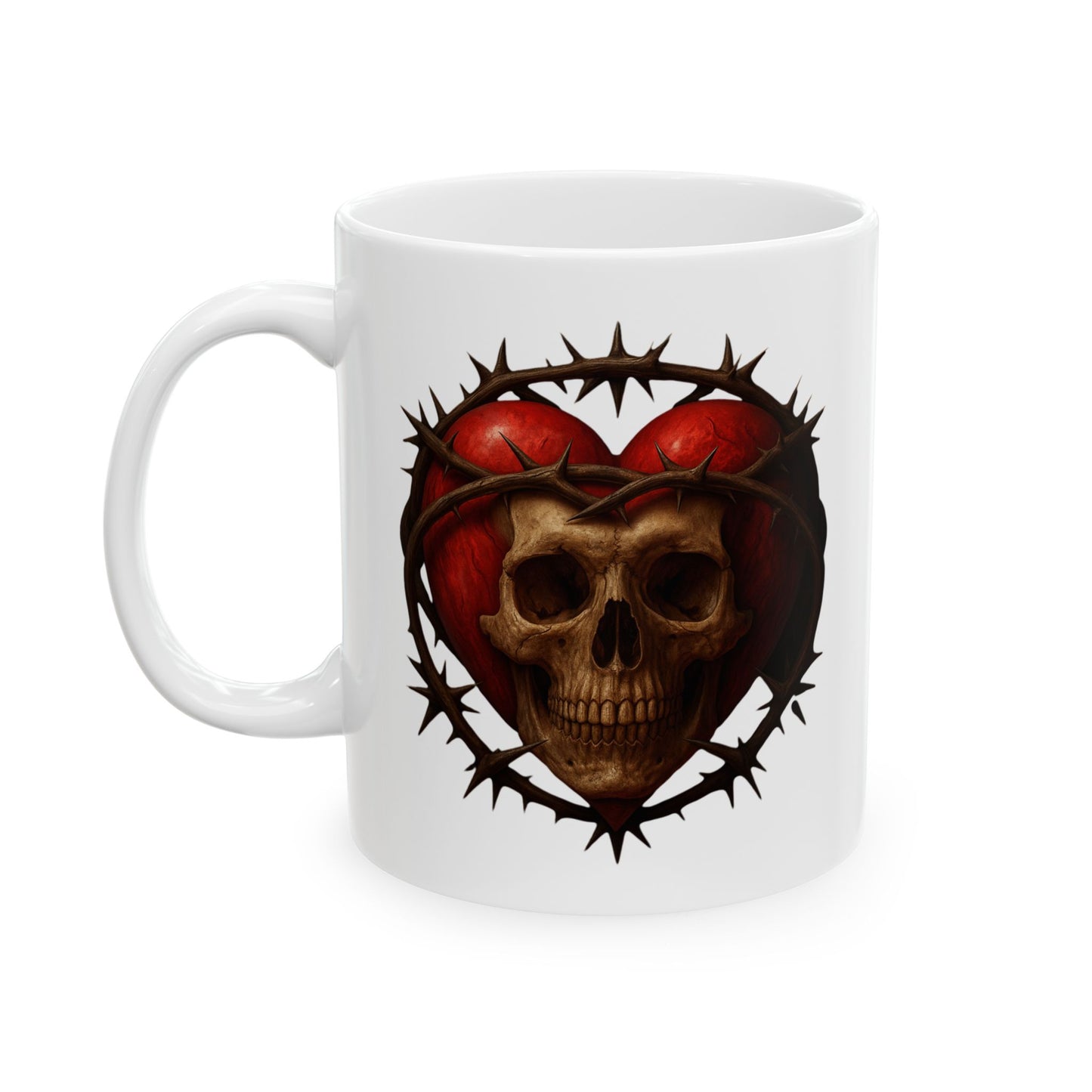 Edgy Ceramic Mug - Perfect for Halloween, Dark Aesthetic Decor, Gothic Gift, Unique Tea/Coffee Mug, Home Office Mug