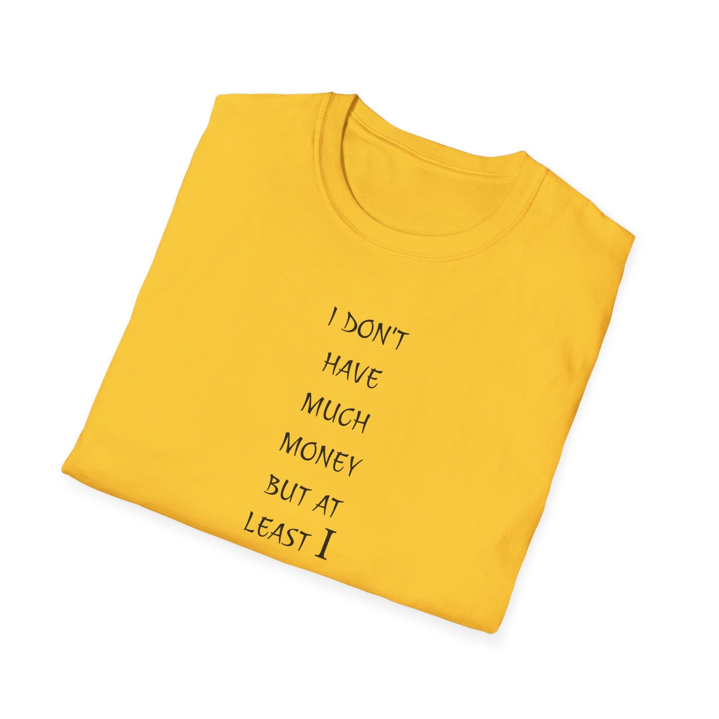 Unisex Softstyle T-Shirt: 'I Don't Have Much Money But At Least I'm Good Looking' - Funny Gift, Trendy Apparel, Humor Tee, Casual [...]