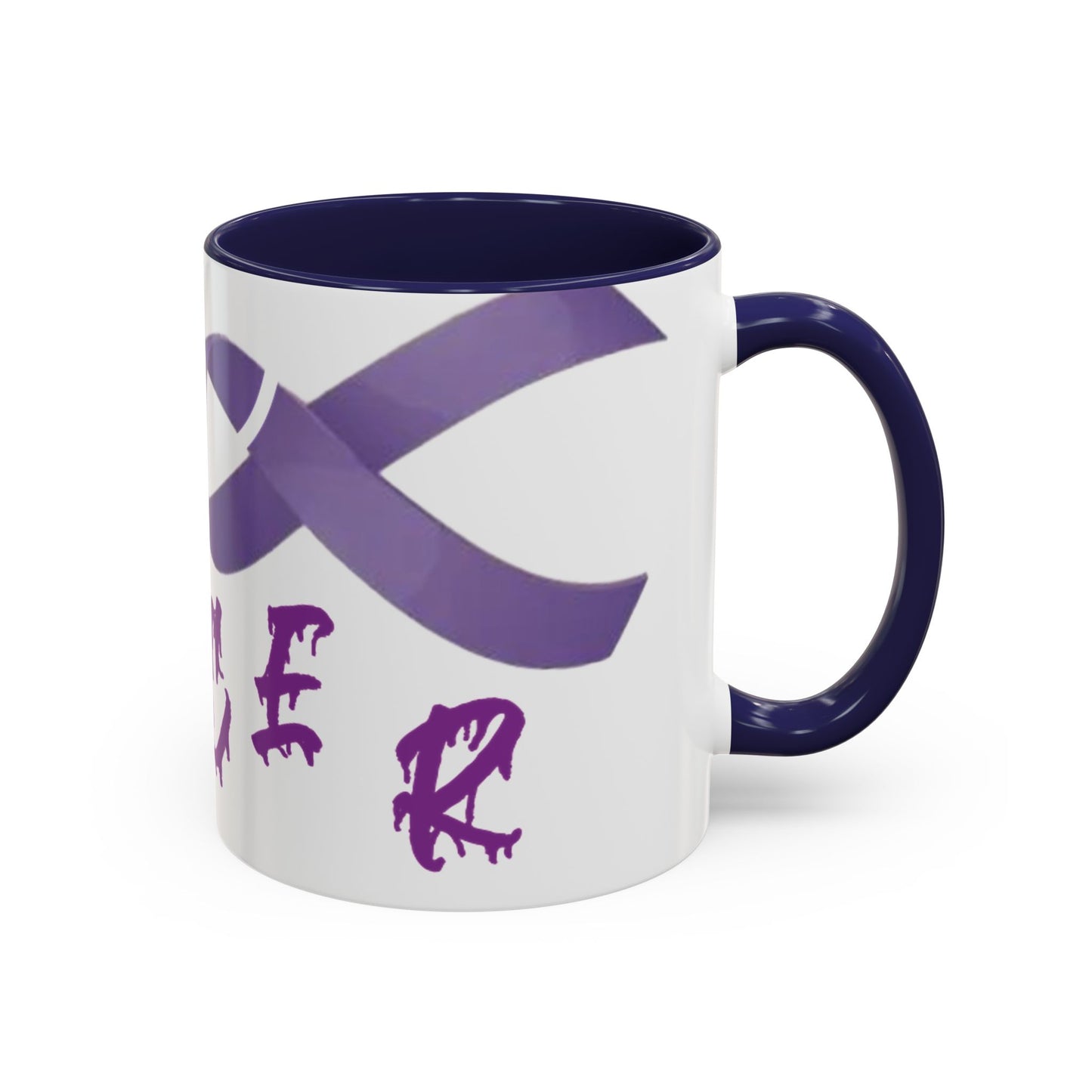 Purple Ribbon Coffee Mug - Cancer Awareness, Inspirational Gift, Sip & Support, Encouragement, Fight Back Tea Cup