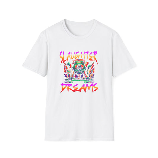 Colorful Graphic Tee - Slaughter Dreams, Unisex T-Shirt for Festivals, Edgy Summer Wear, Unique Gift, Streetwear Fashion