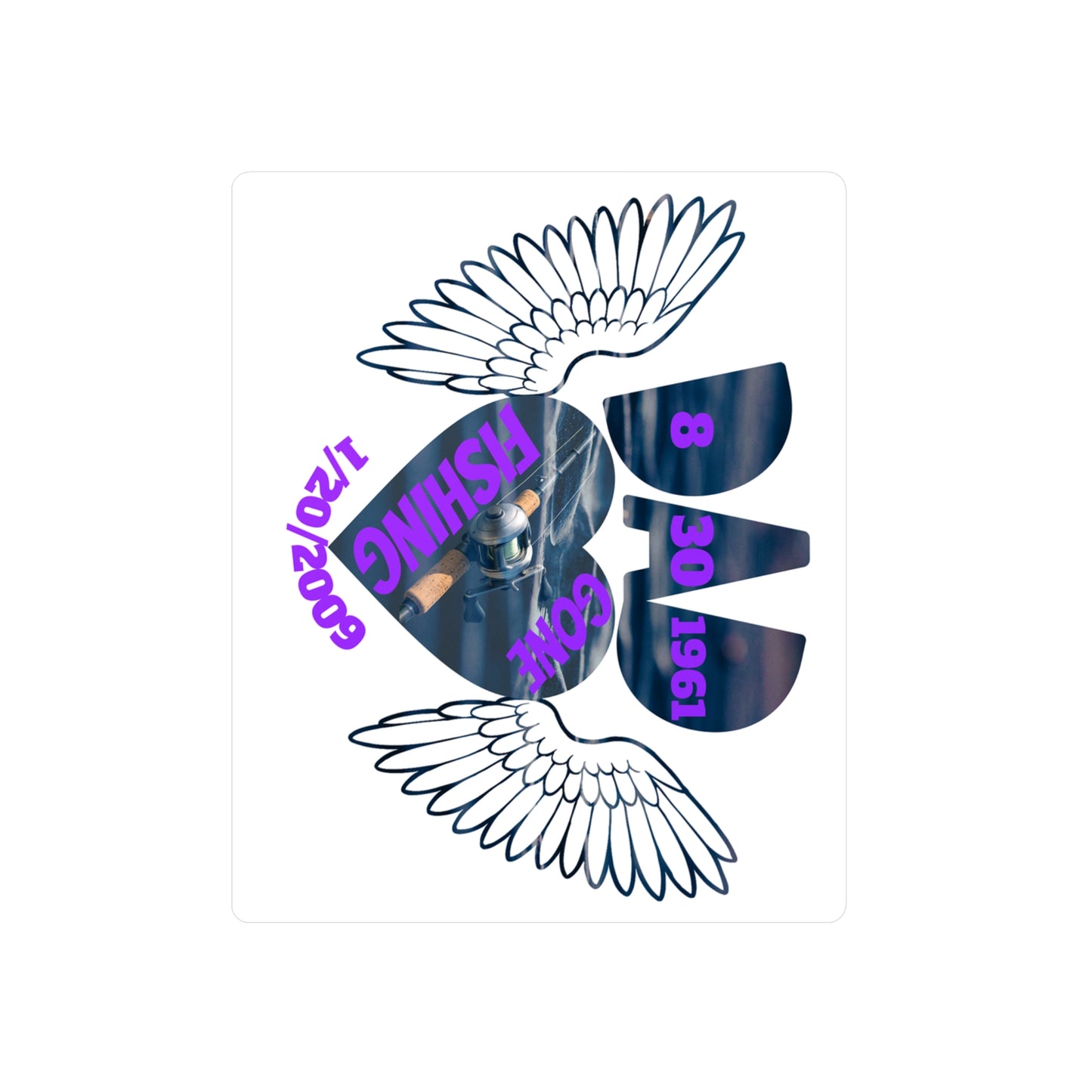 Fishing Kiss-Cut Vinyl Decals | Unique Car Stickers, Wall Art