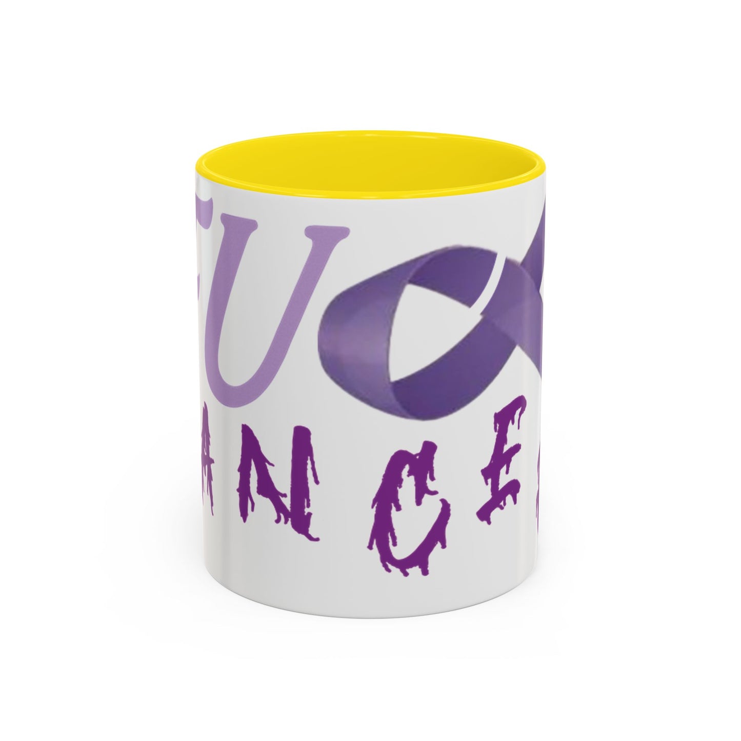 Purple Ribbon Coffee Mug - Cancer Awareness, Inspirational Gift, Sip & Support, Encouragement, Fight Back Tea Cup