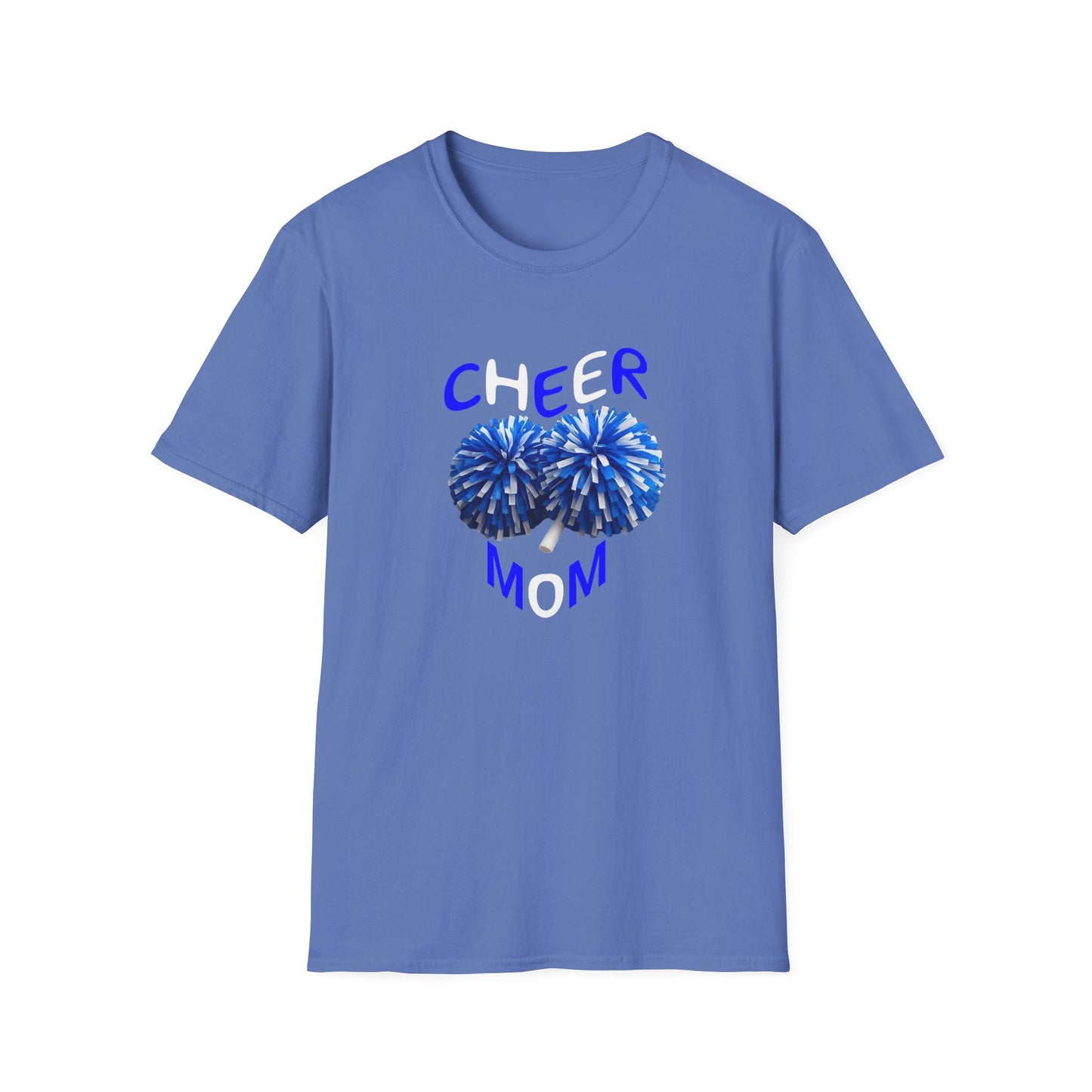 Cheer Mom Unisex Softstyle T-Shirt, Gift for Sports Moms, Cheerleading Apparel, Casual Wear, Supporter T-Shirt